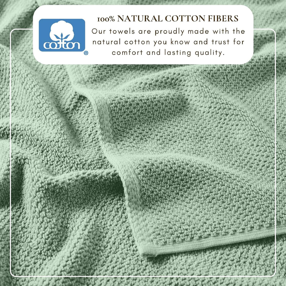 Great Bay Home 100% Cotton 6 Piece Bath Sheet Set - Absorbent, Quick-Drying, Durable Bath Towels for Bathroom Decor
