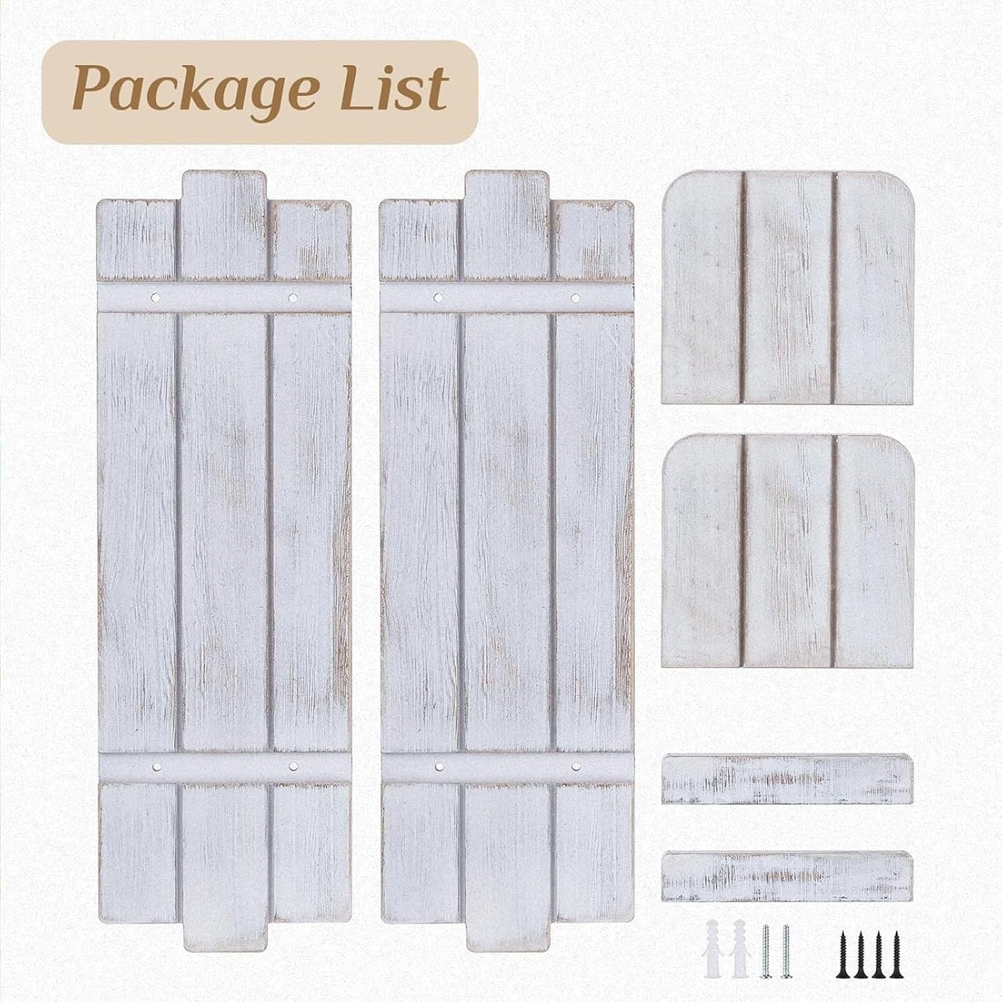Set of Two Rustic Wood Wall Candle Holder / Distressed White / 15.7 x 5.1