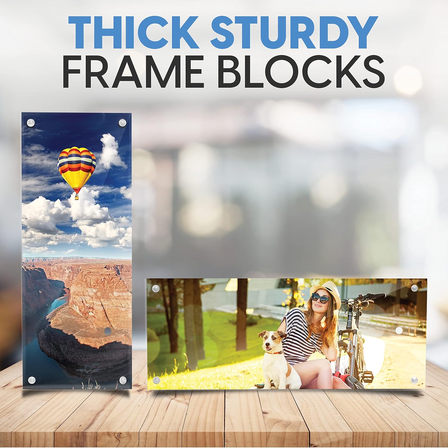 Mammoth DuraClear 4x10 Acrylic Frame - Frameless Panoramic Photo & License Display - Sleek, Modern Design for Elegant