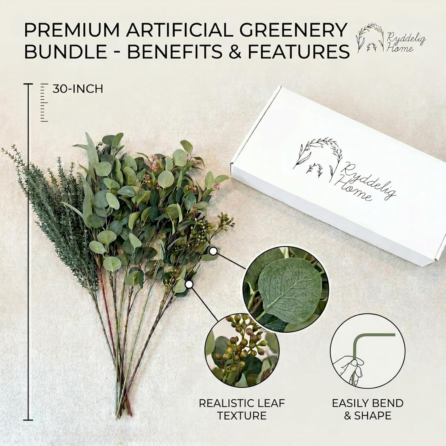 Real Touch Silk Branches / Green Greenery