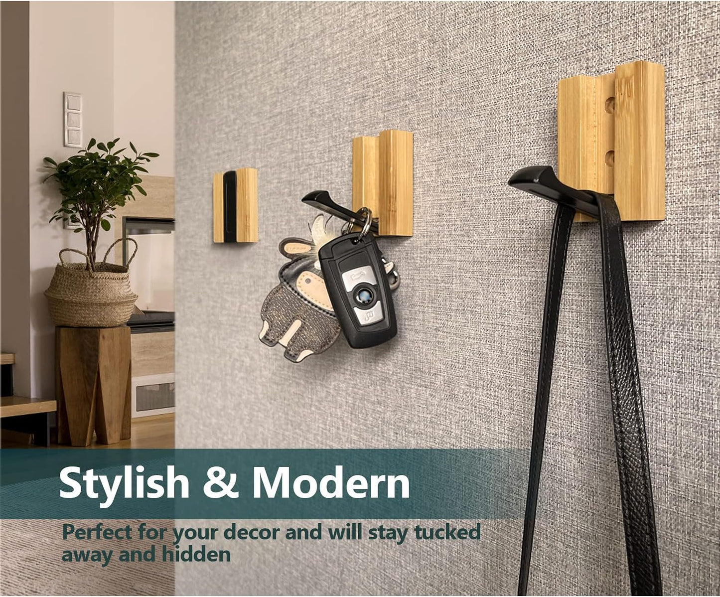 Wooden Wall Hooks Wall Mounted Wall Hooks / Set of 4