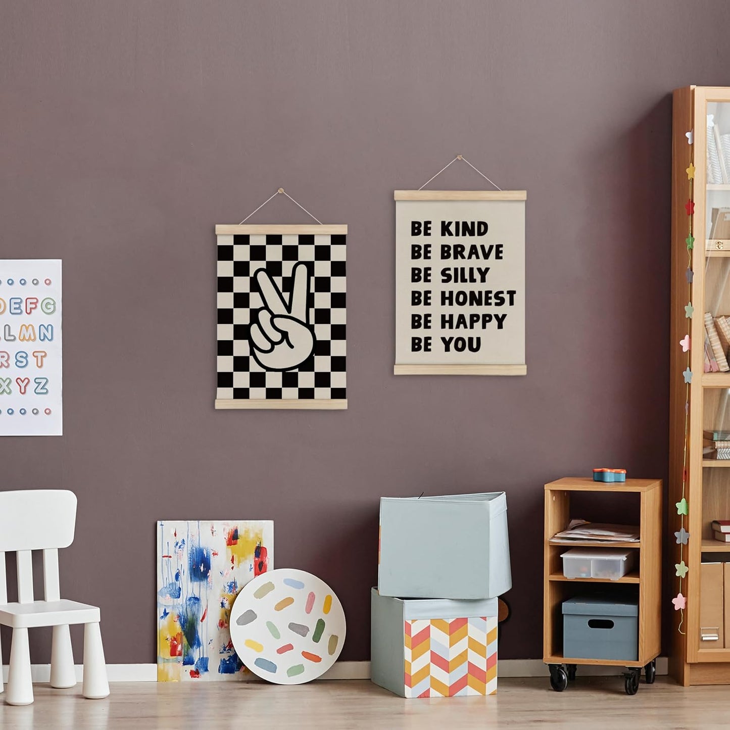 Wooden Frames / Boys Room Wall Decor Poster Hanger Frame / 12 x 16 / Black / Set of 2