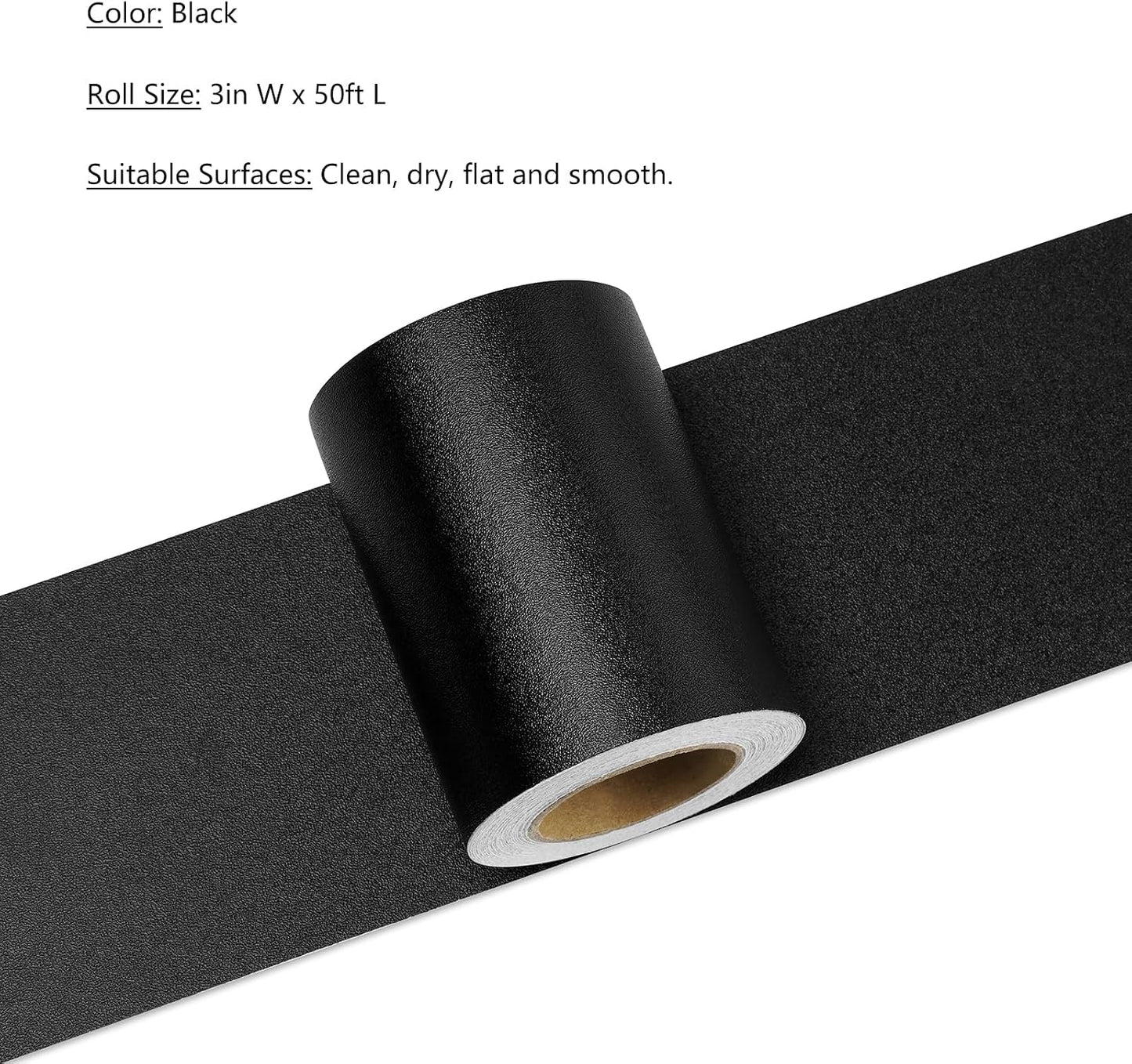 ft Wallpaper Border Peel and Stick Wall Border Trim Tape / 3 x 600 / Black