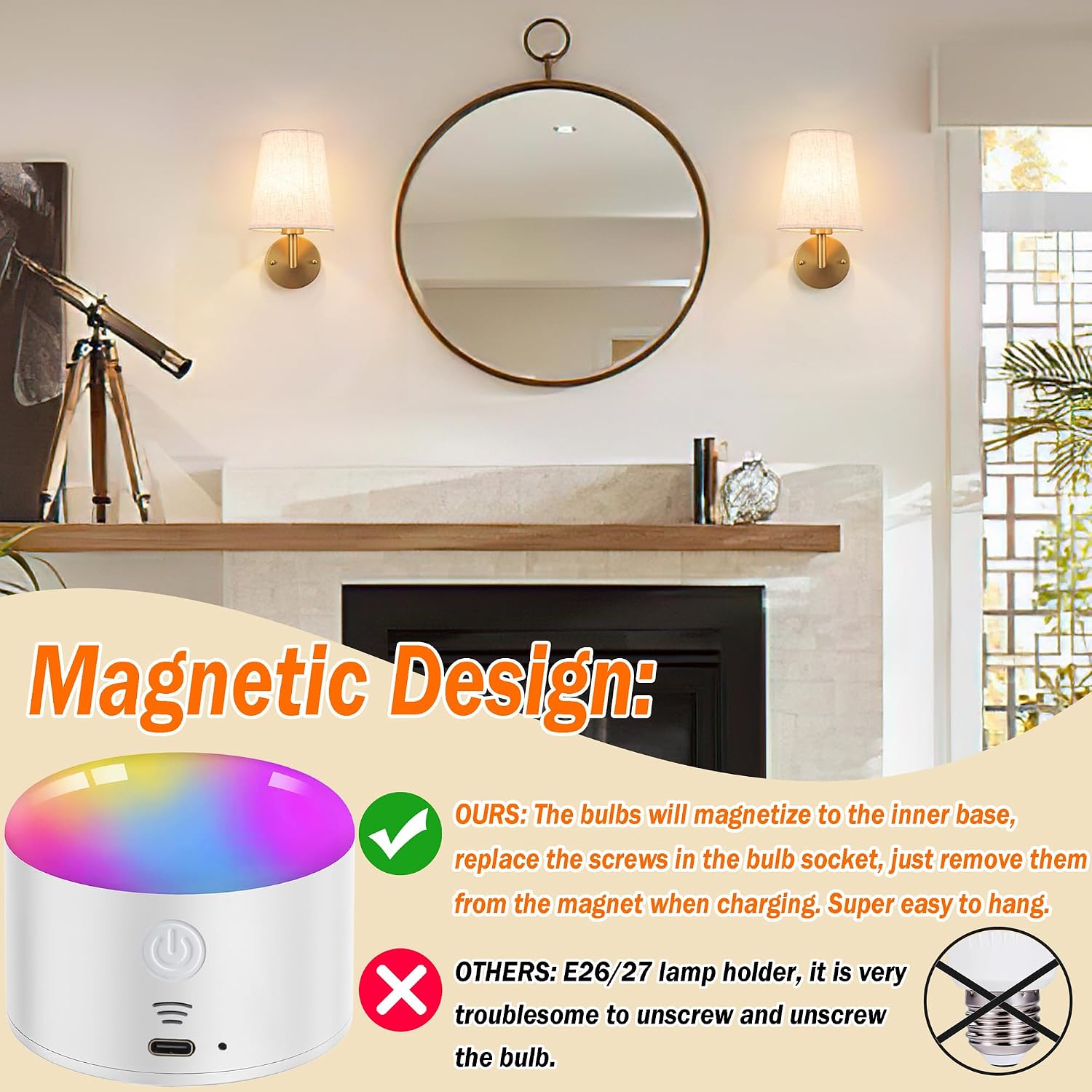 Wall Sconce Battery Operated Wall Light Fixure with Remote Control, Dimmable Battery Operated Wall Sconces Set Of Two