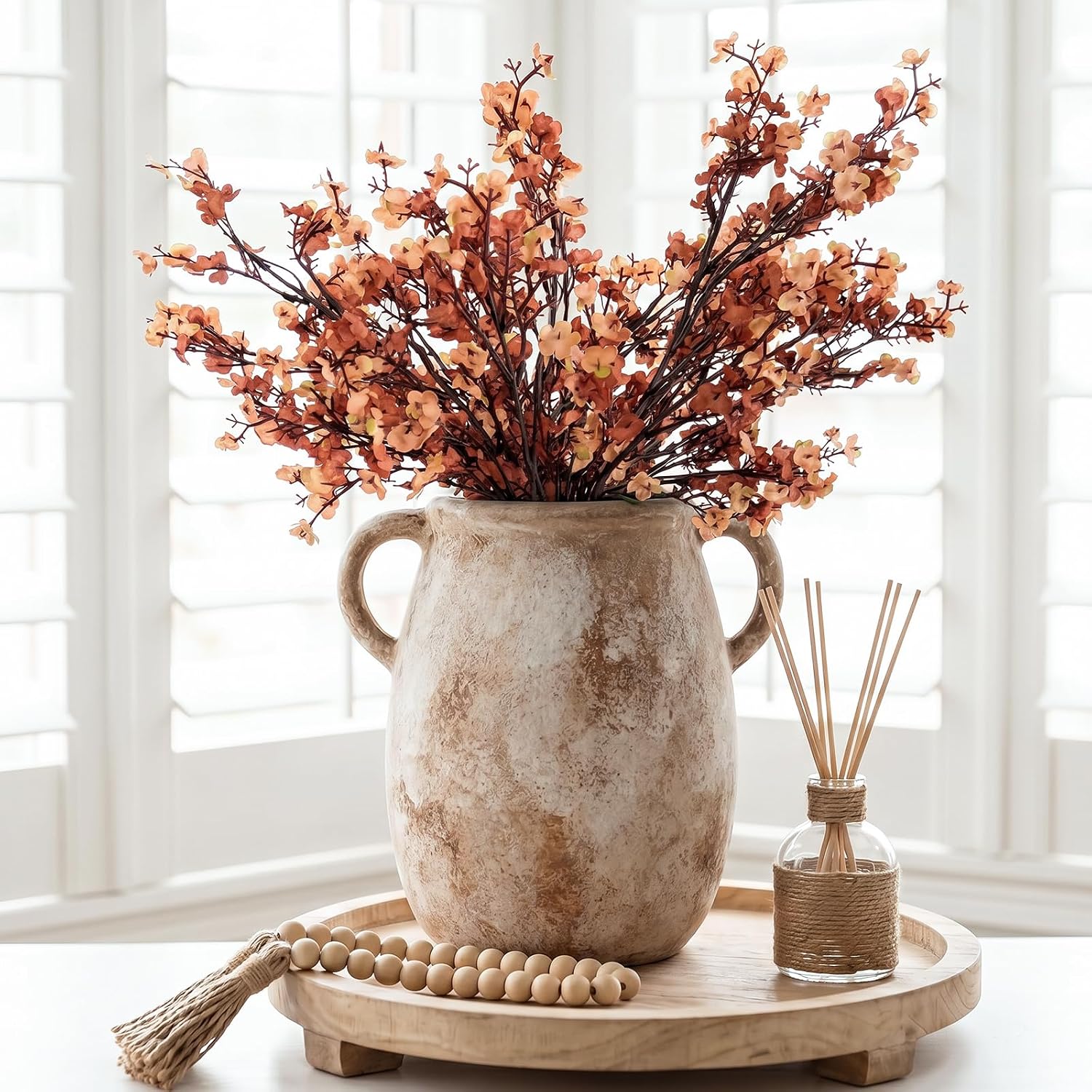 Ceramic Flower Vase / 1-terracotta/7.9 / 7.9 Inch