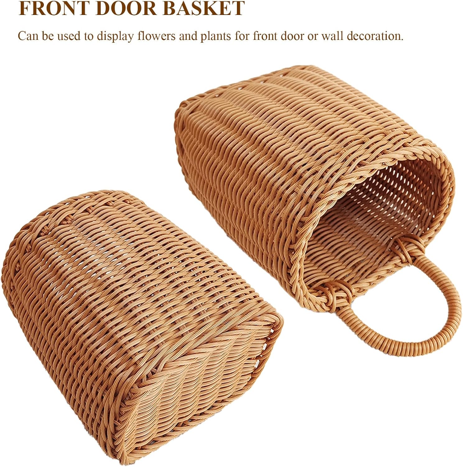 Hanging Wicker Basket / Hanging Wall Basket Plastic Woven Front Door Basket