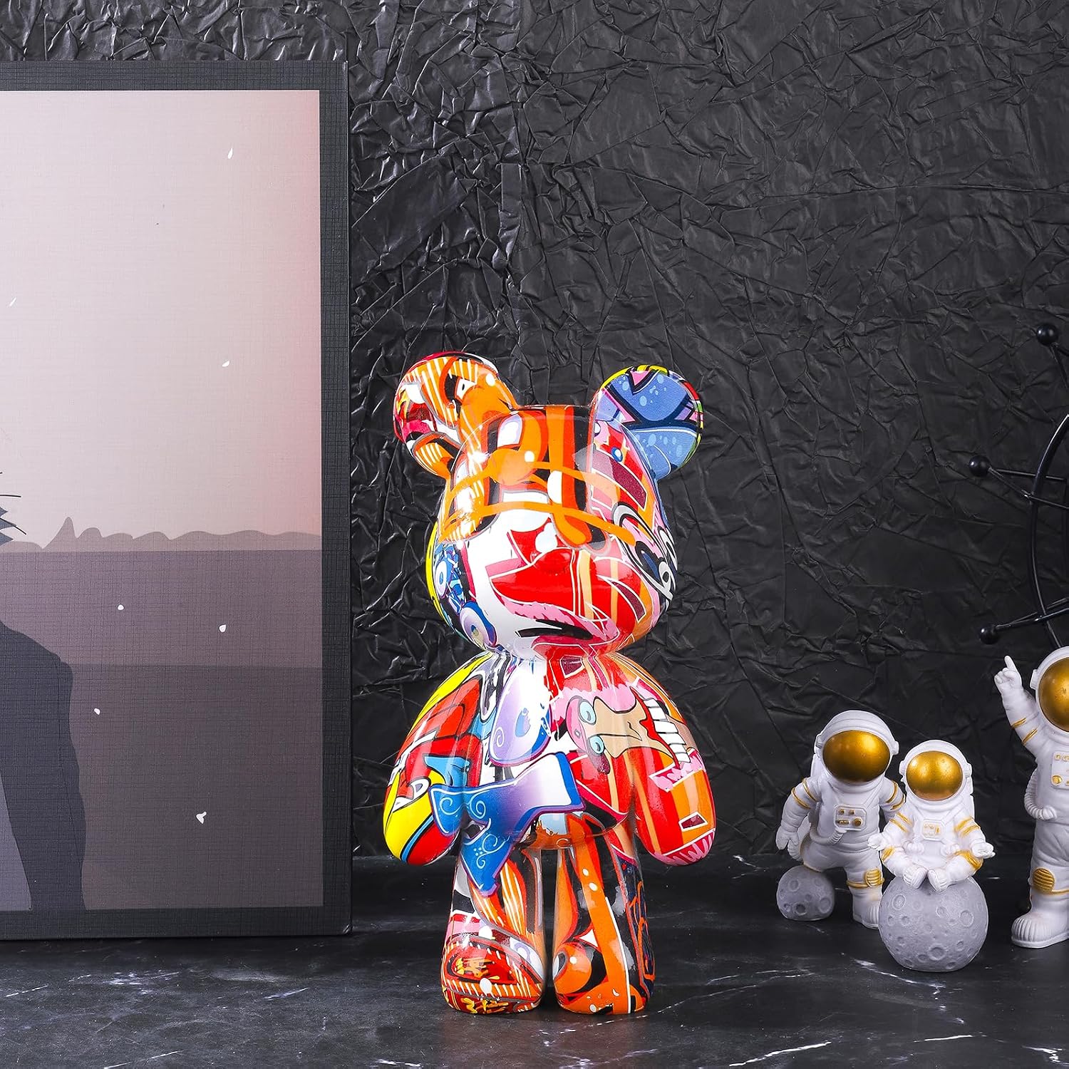 Bear Statue Resin Animal Sculpture / Graffiti