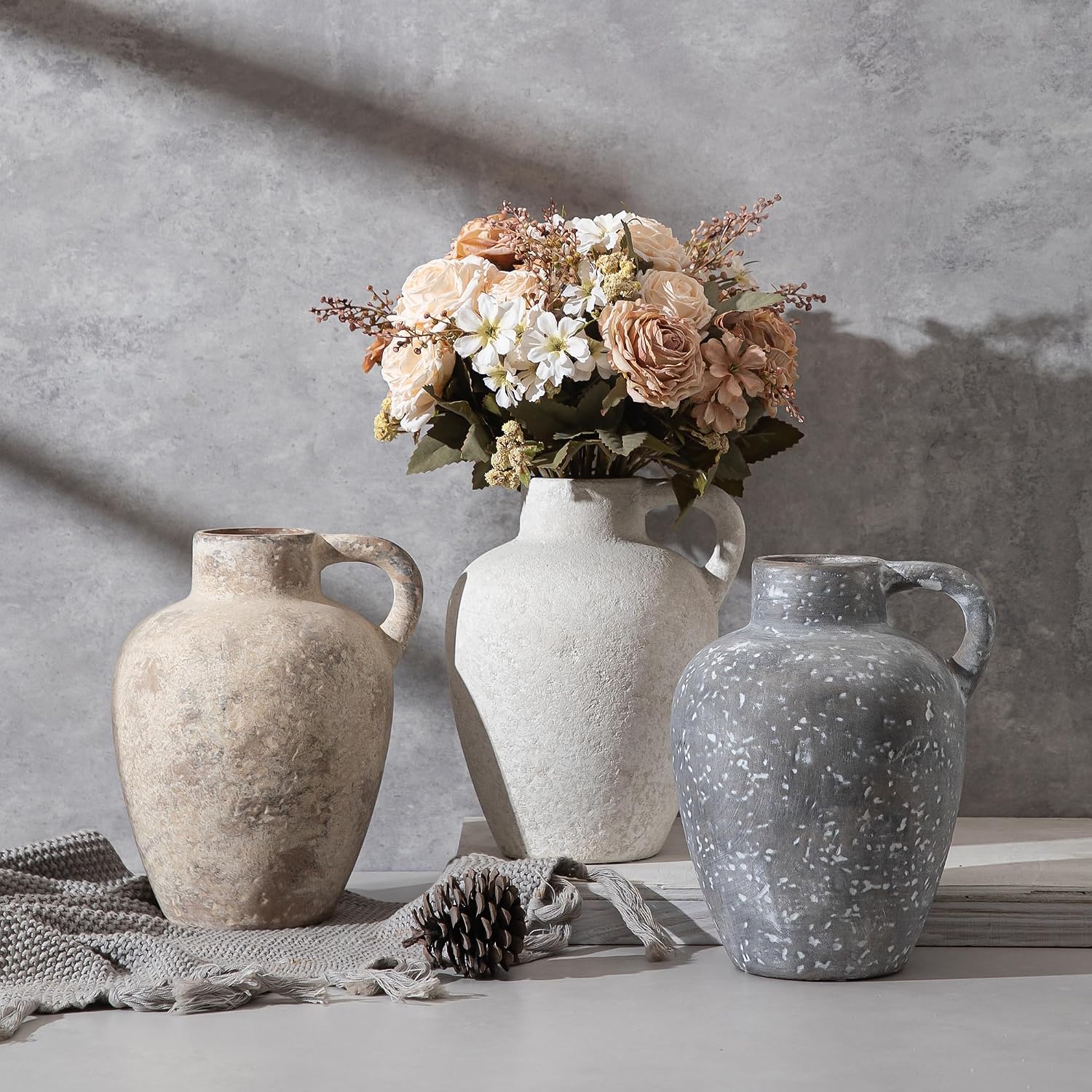 8.85" Handmade Ceramic Vase / Farmhouse-8.85in-3