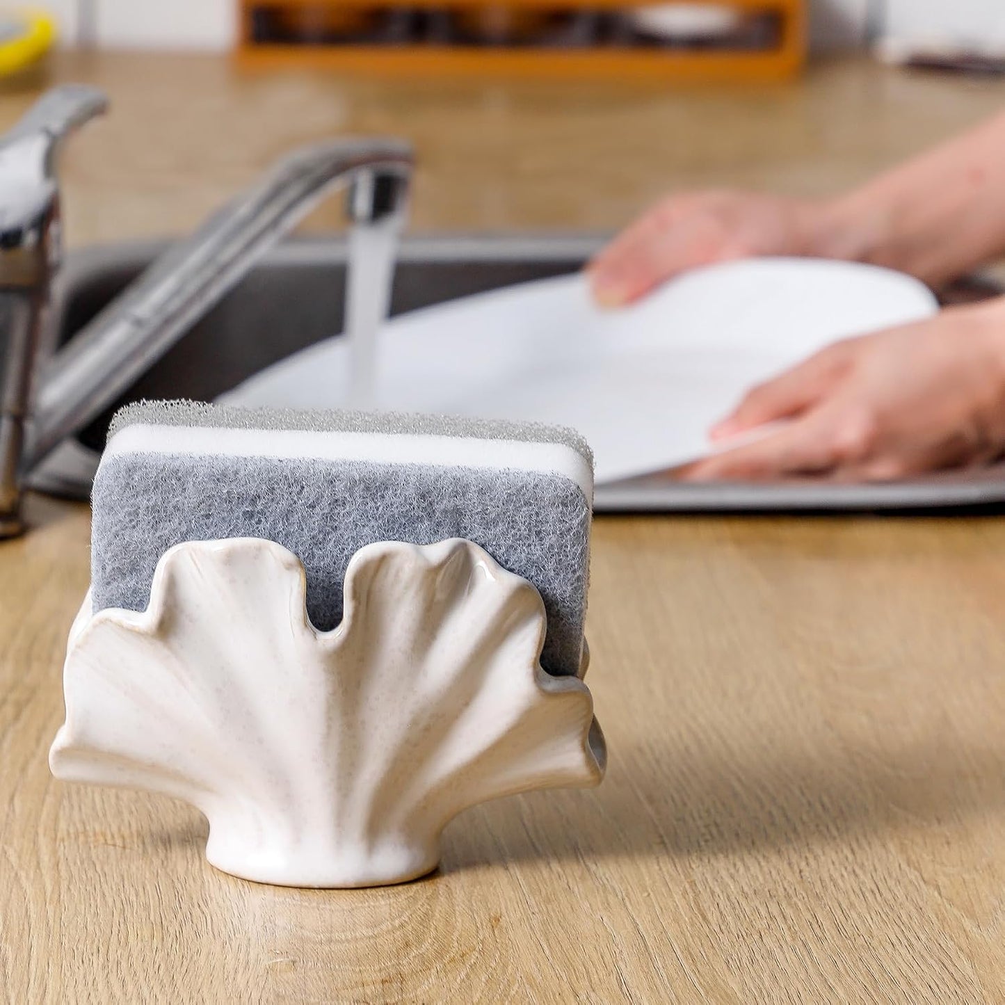 Ceramic Sponge Holder / White