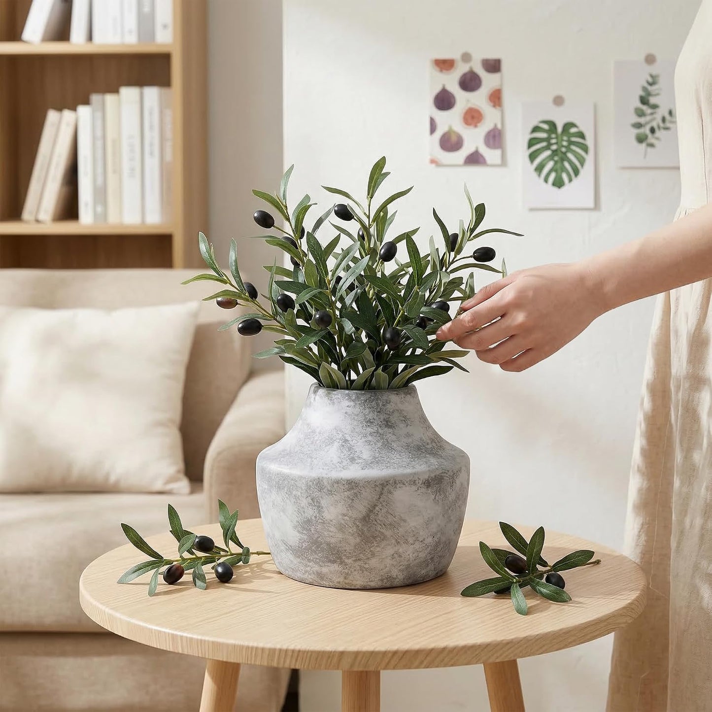 Grey Ceramic Flower Vase / 5.3inch Grey / 5.3 Inch