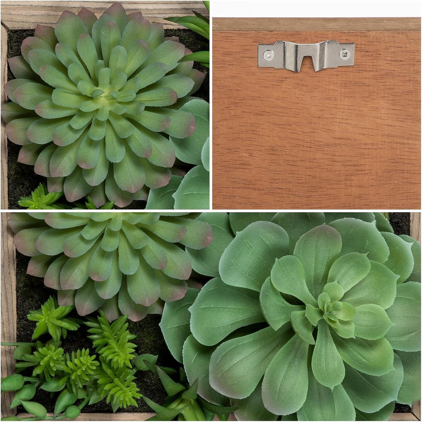 Fake Plants Succulents 3D Artificial Wall Hanging Plants Indoor Faux Succulent Arrangement / Type#02