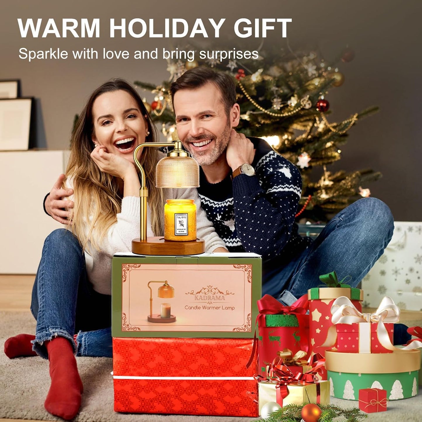 Candle Warmer Lamp Electric Candle Warmer with Timer Dimmable Candle Lamp Warmer with 3 Bulbs Height Adjustable Wax