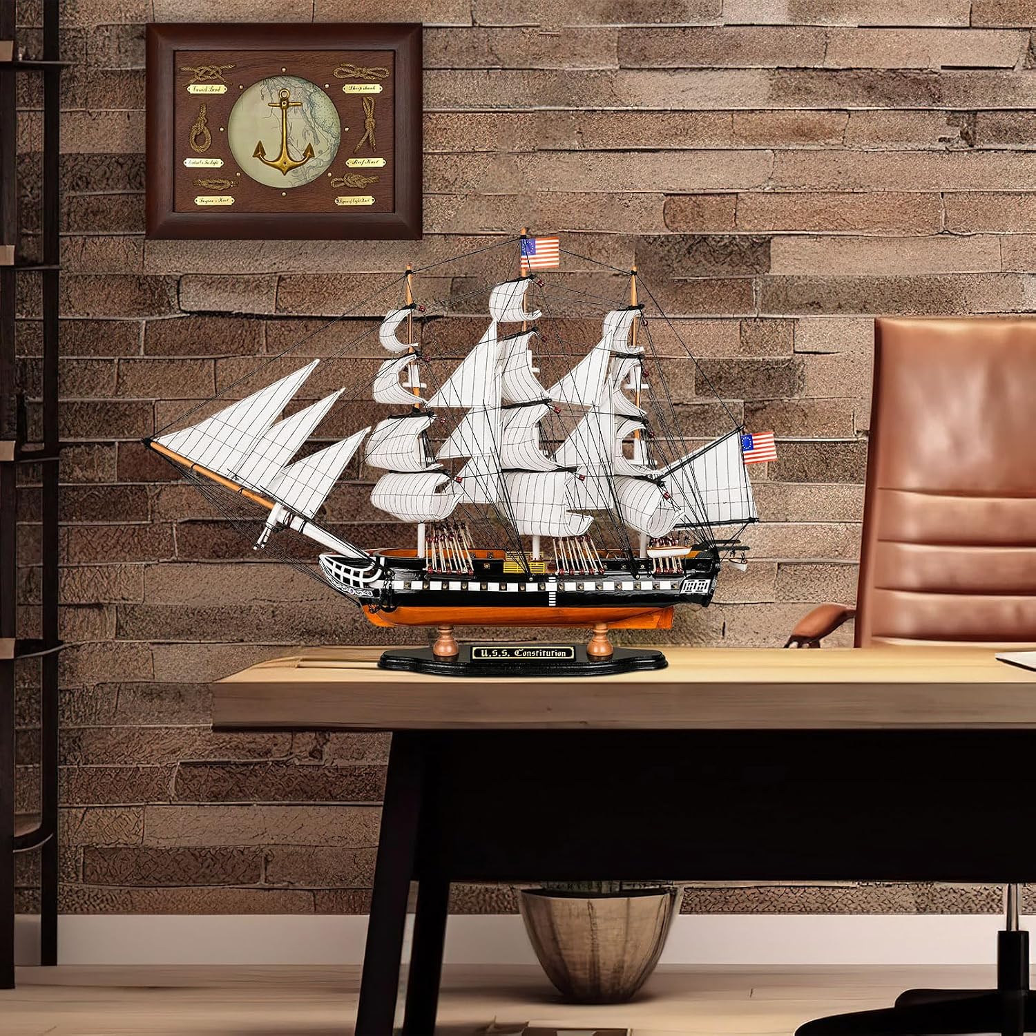 SAILINGSTORY Nautical Wall Decor Knot Board Frame Maritime Decor Coastal Decor / Anchor
