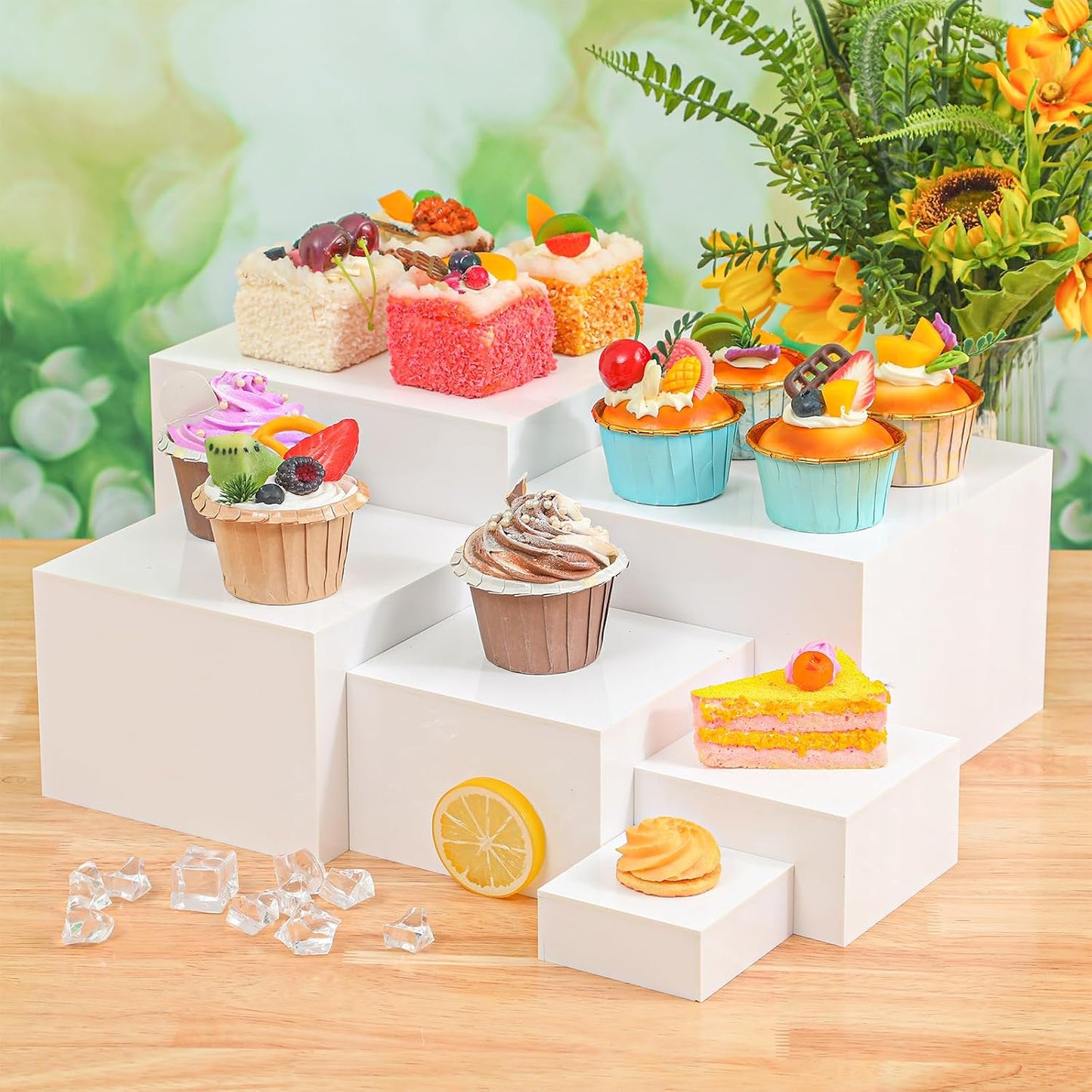 Acrylic Risers for Display Acrylic Cube Boxes Risers Display Stands / Set of 6