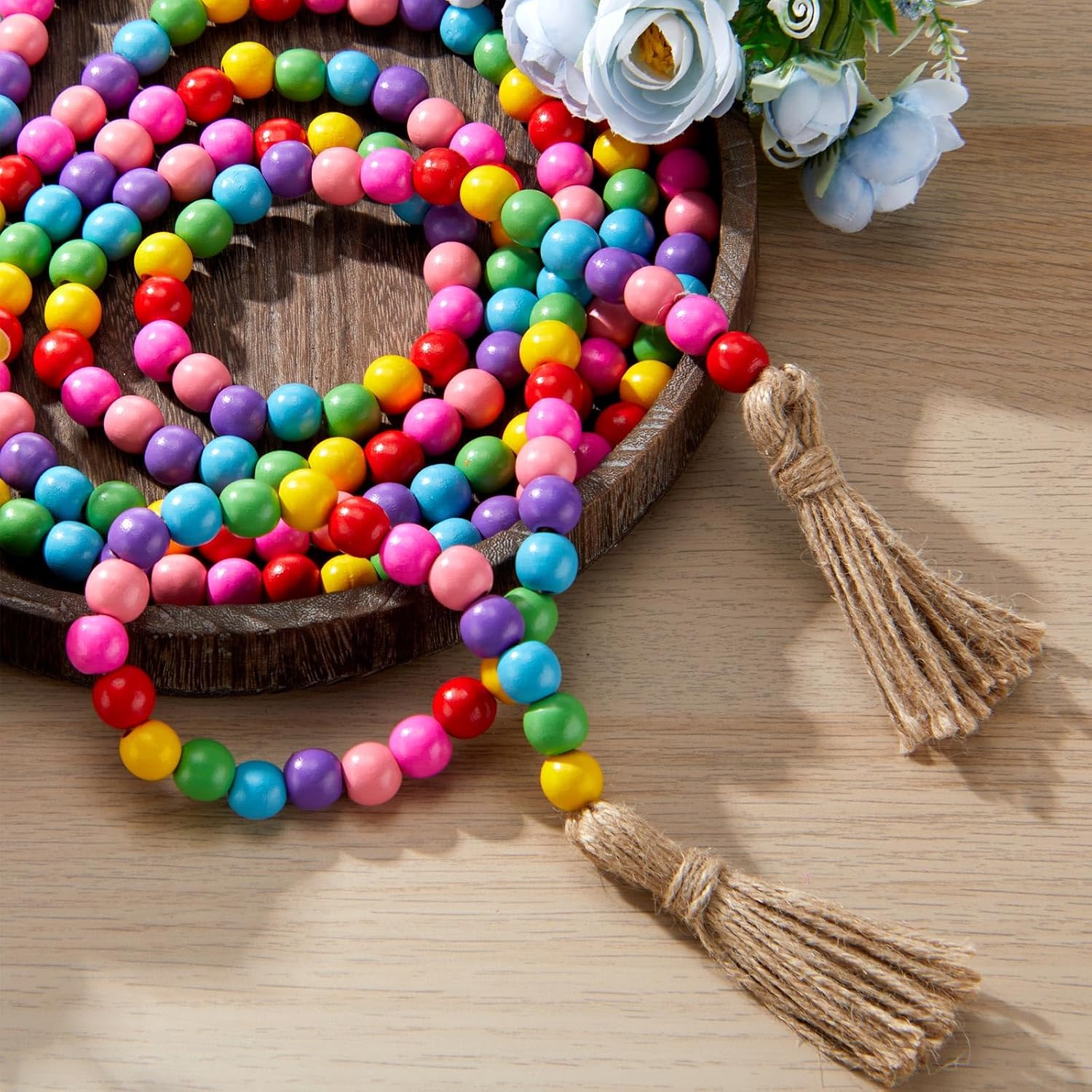 Wooden Bead Garland / Candy Colors