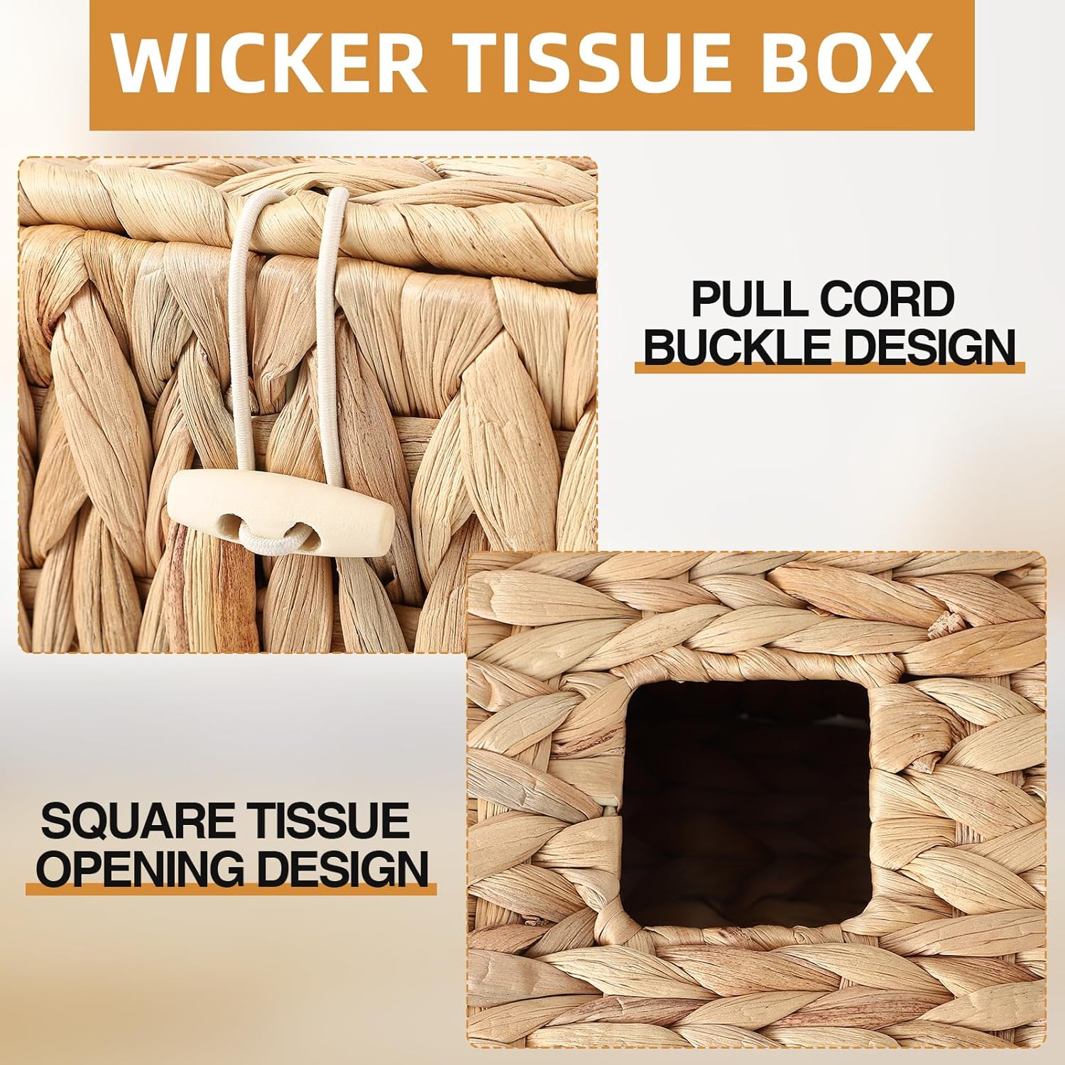 Lid and Tissue Box Holder / Rectangular