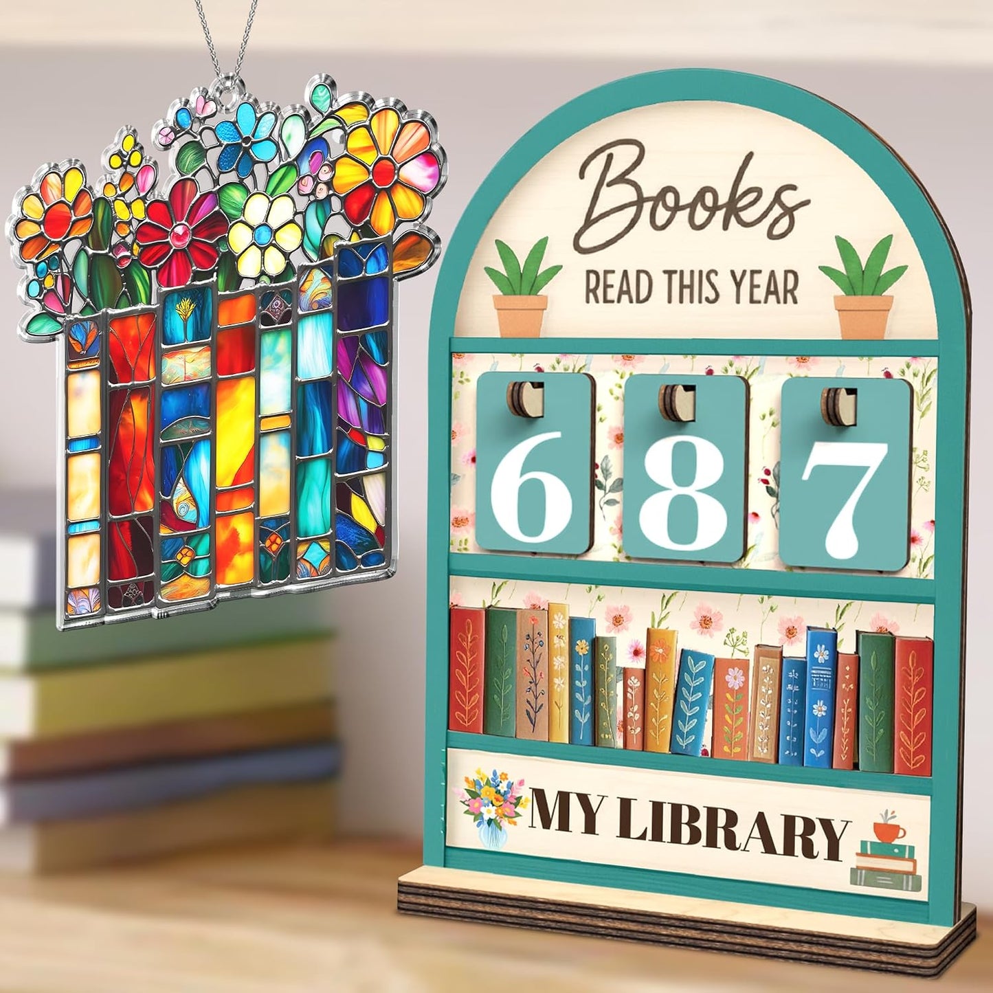 Book / Book Suncatcher Ornament / Book Tracker 1