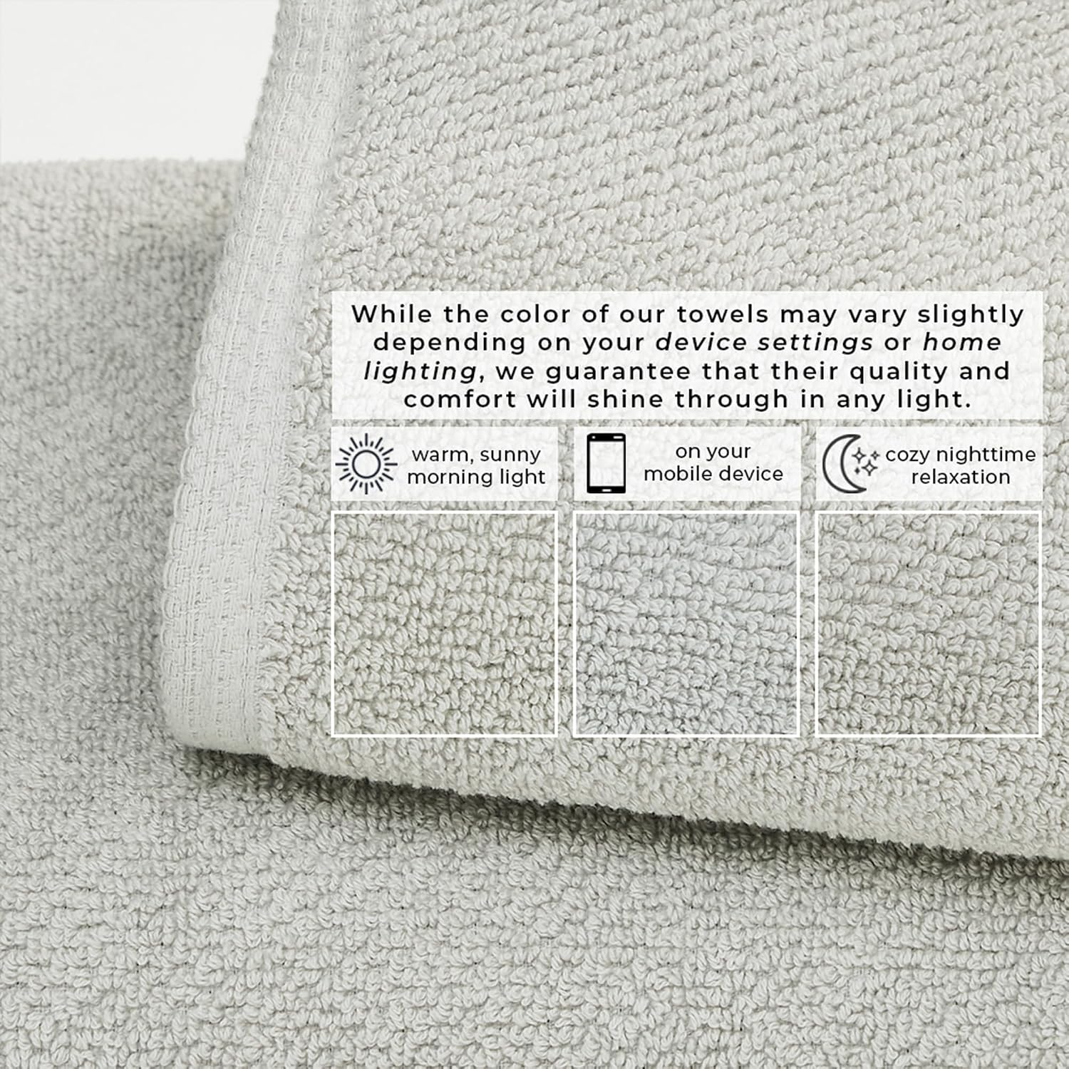 Great Bay Home 100% Cotton 4 Pack 54x27 Bath Towel Set - Absorbent, Quick-Drying, Durable Towels for Bathroom Decor