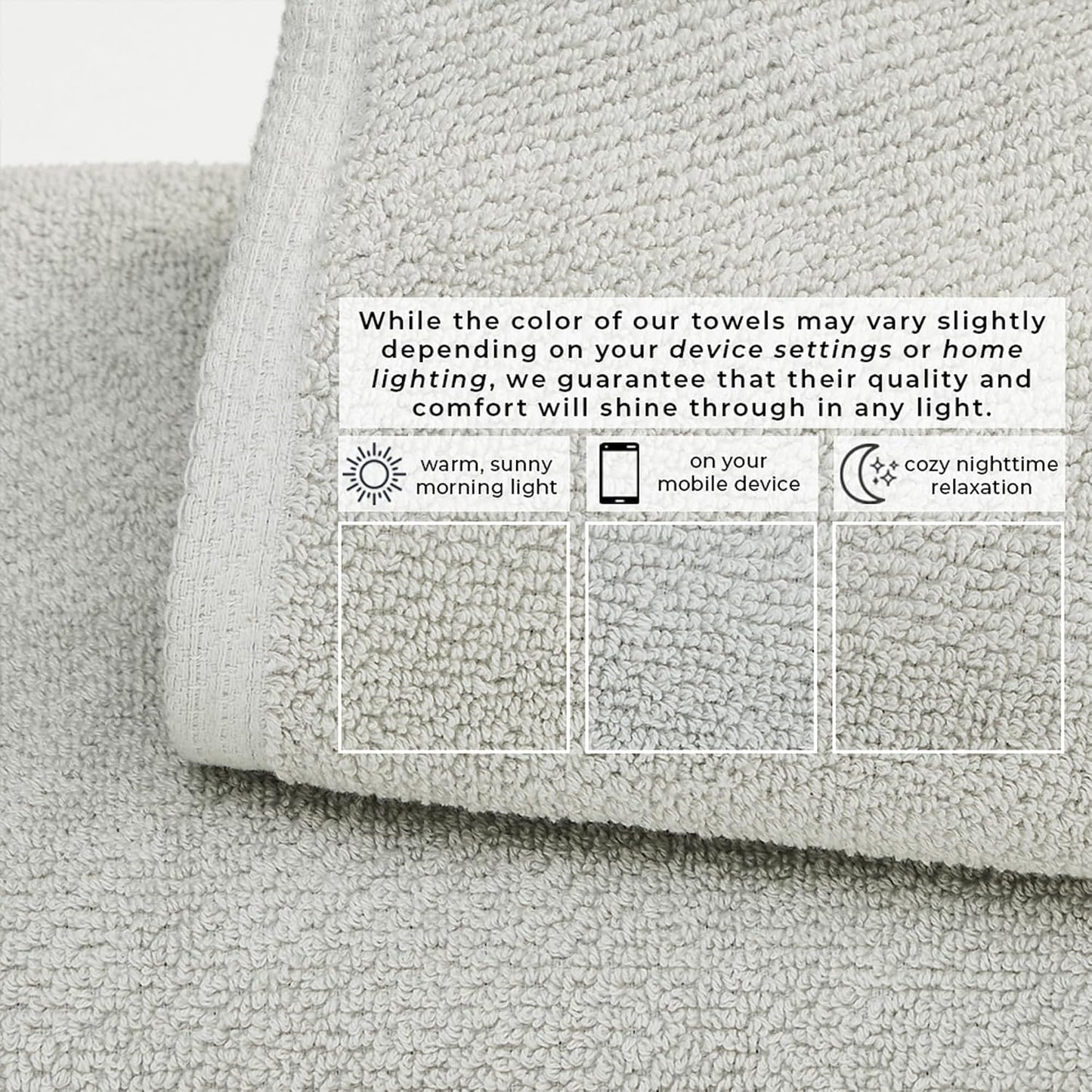 Great Bay Home 100% Cotton 12-Pack 13x13 Wash Cloth - Absorbent, Quick-Drying, Durable Face Towels for Bathroom Decor