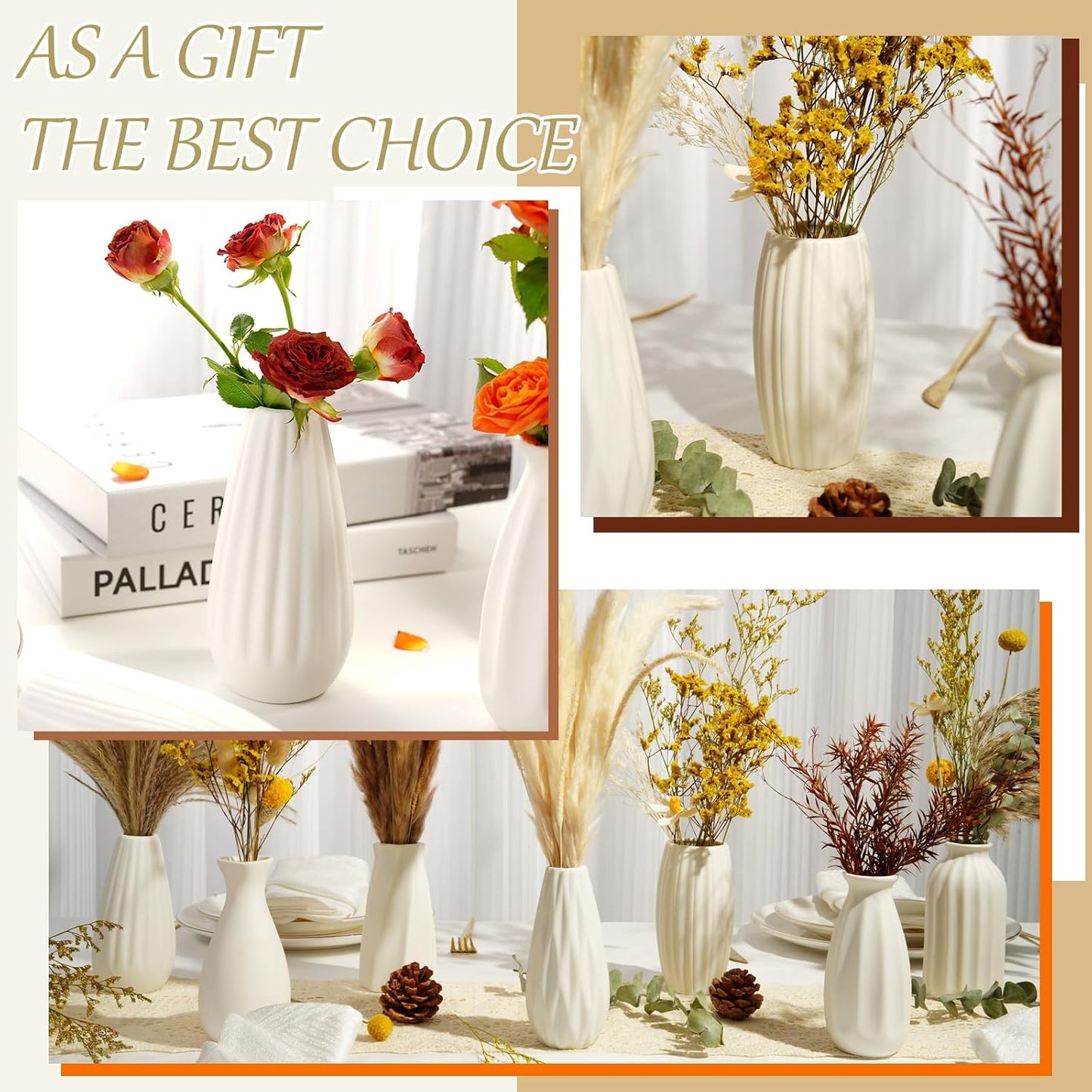 Ceramic Bud Vases / Small / White / Set of 24
