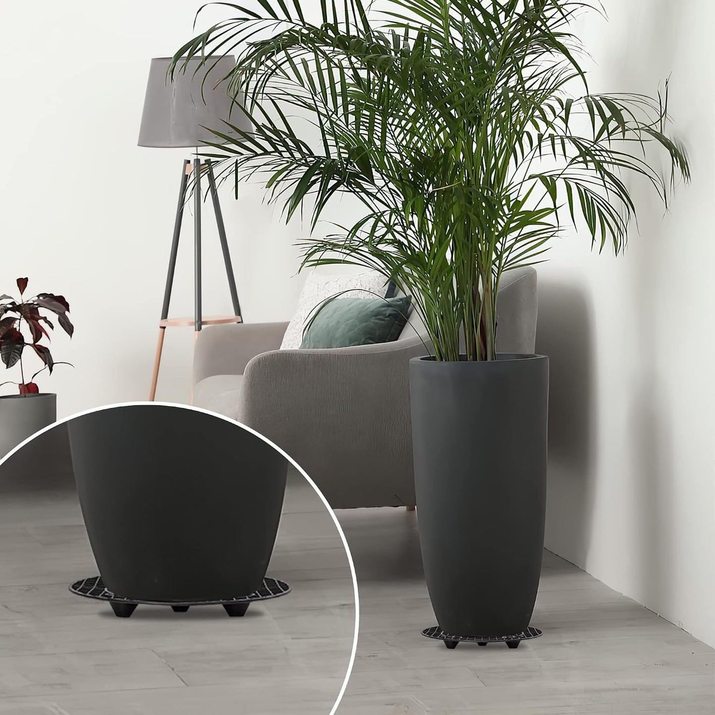8Pcs Plant Stand Indoor Outdoor, Plant Level Pot Elevator- 2 Size Plant Riser Holder Plastic Floor Protector Plant
