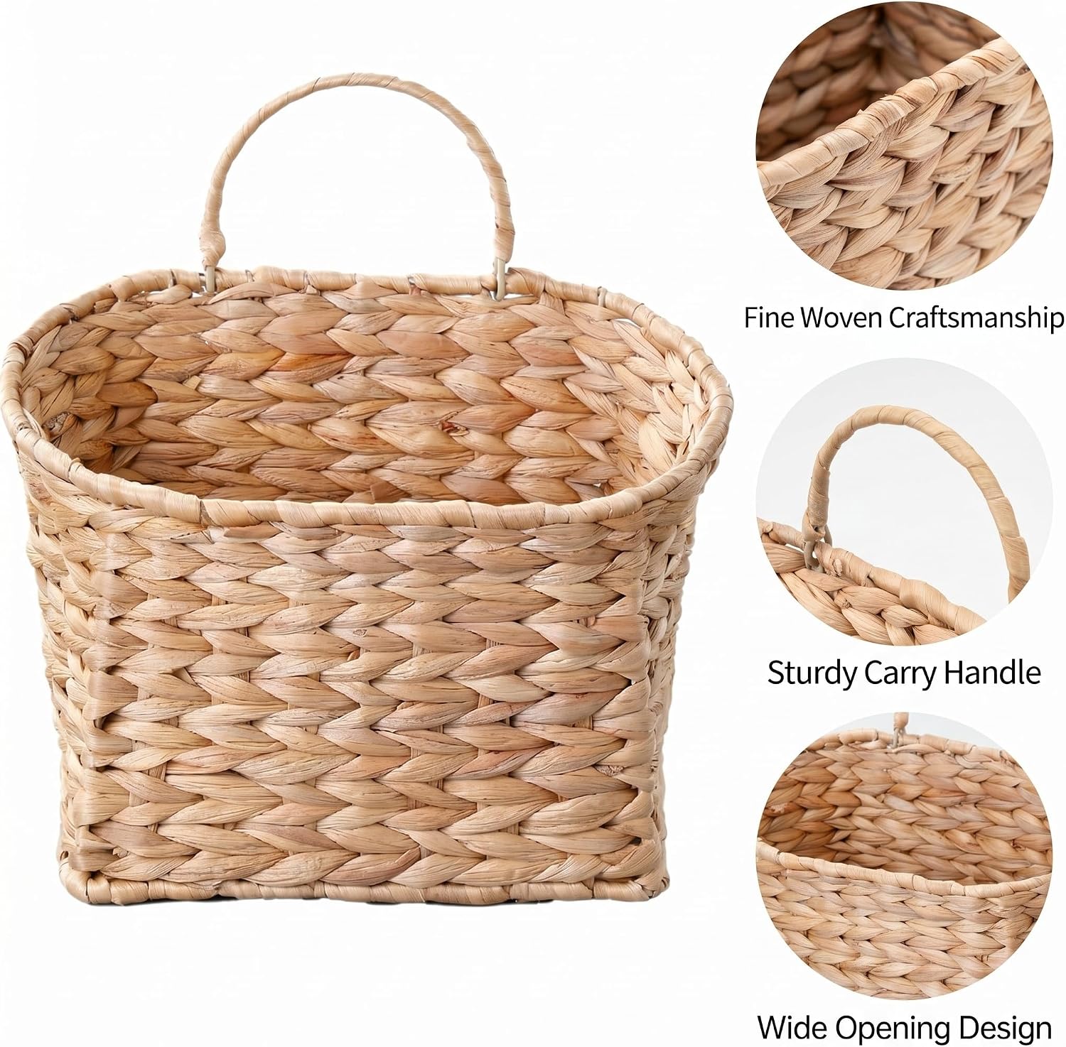 Wicker Hanging Basket / Natural / Set of 2