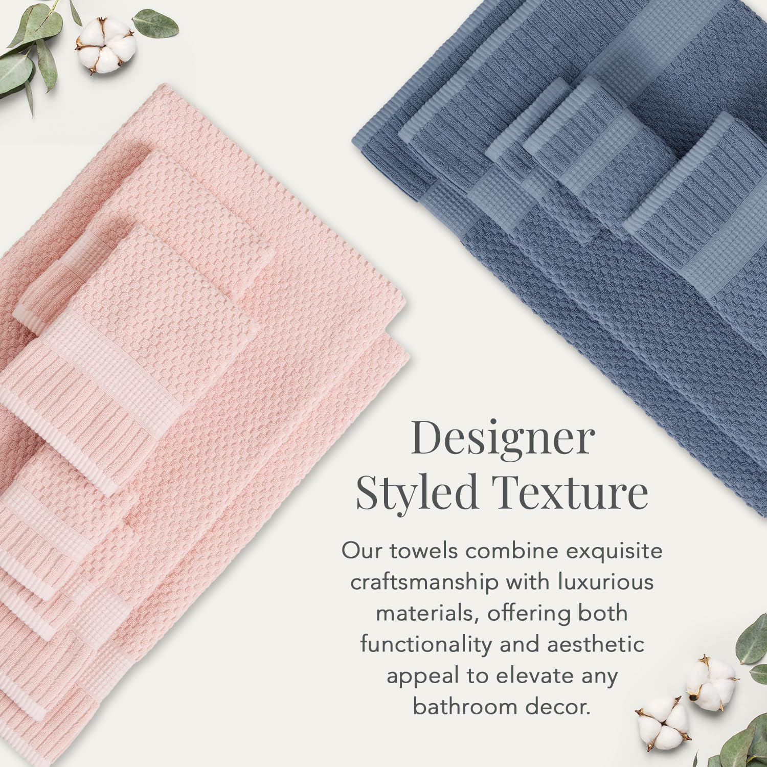 NY Loft 100% Cotton 2-Pack Oversized Bath Towel Set | Pink | Quick-Dry | Two Oversized 35" x 70" Bath Towels / Bath