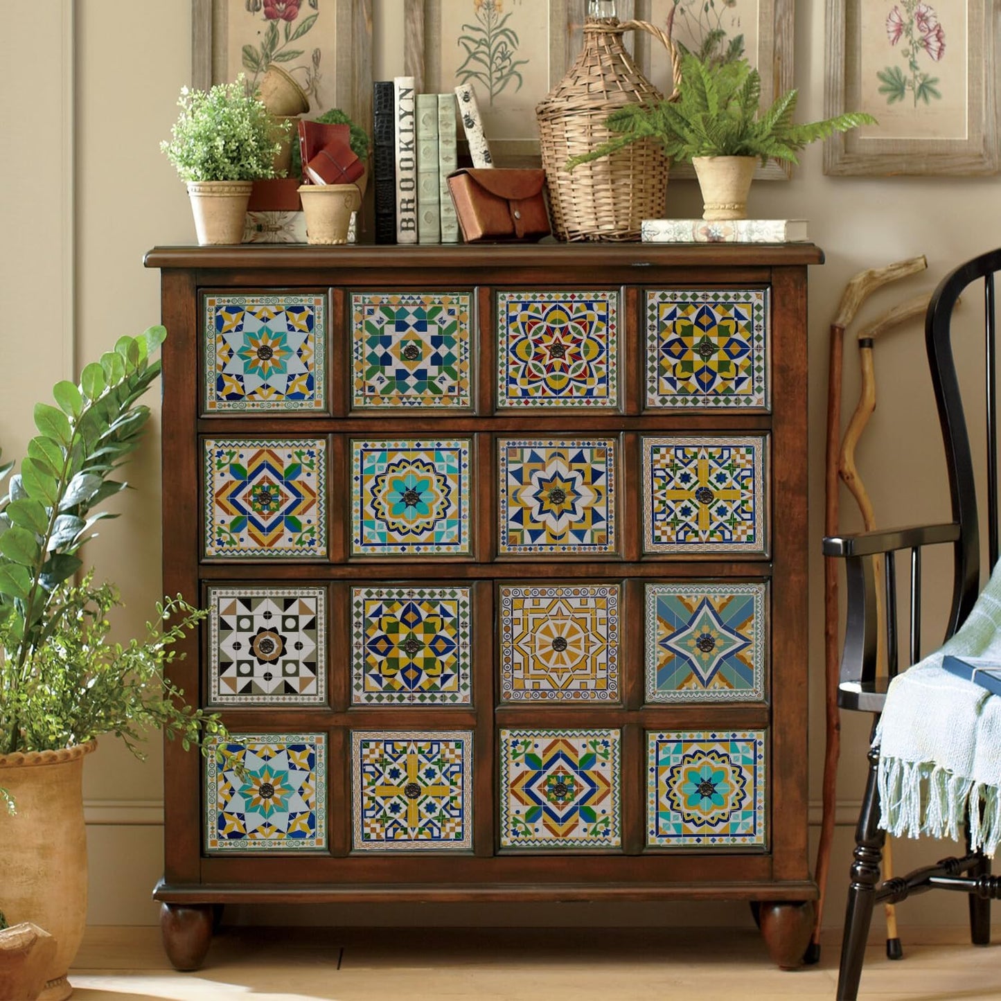 Tile Stickers Tile Decals Peel and Stick Backsplash Self Adhesive / Art-20 / 5.9 x 5.9 / Set of 12