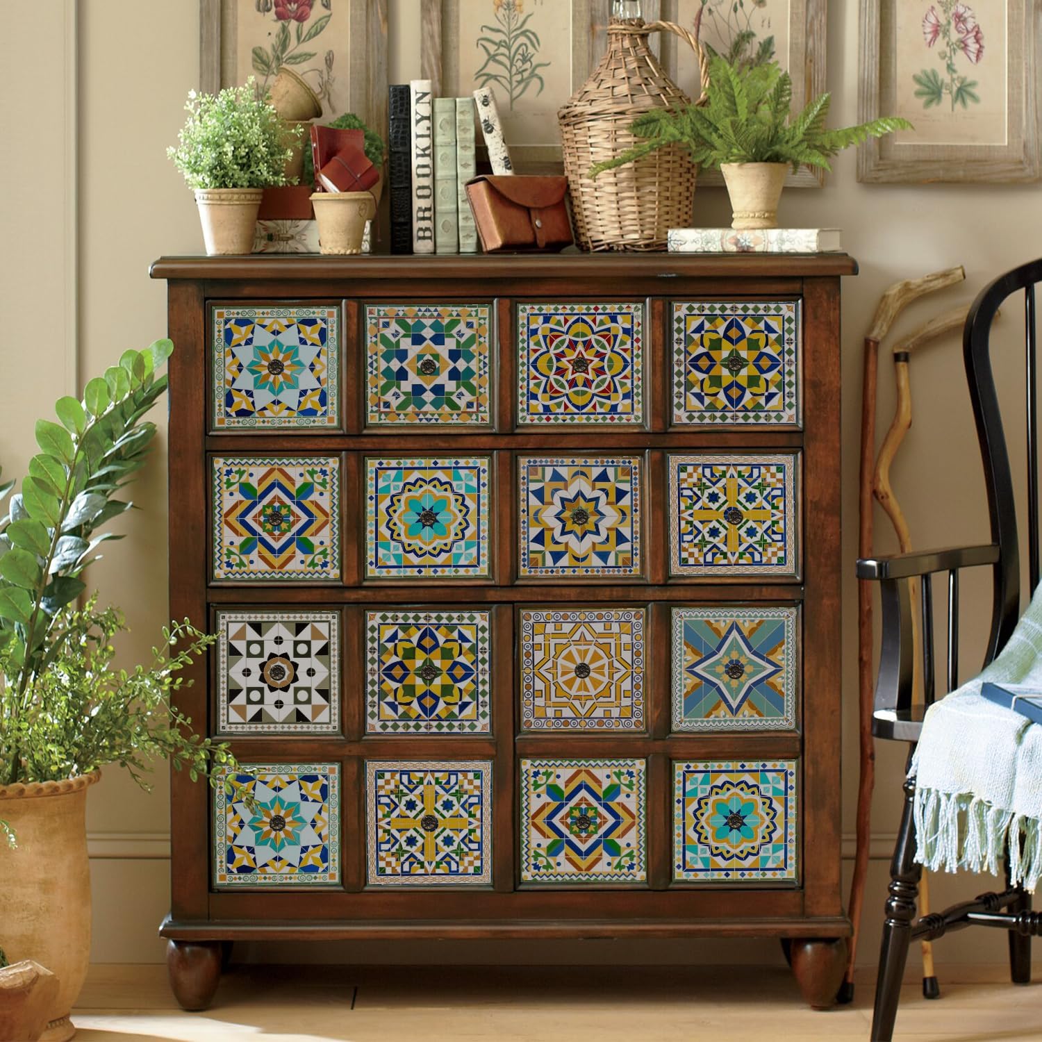 Tile Stickers Tile Decals Peel and Stick Backsplash Self Adhesive / Art-20 / 5.9 x 5.9 / Set of 12