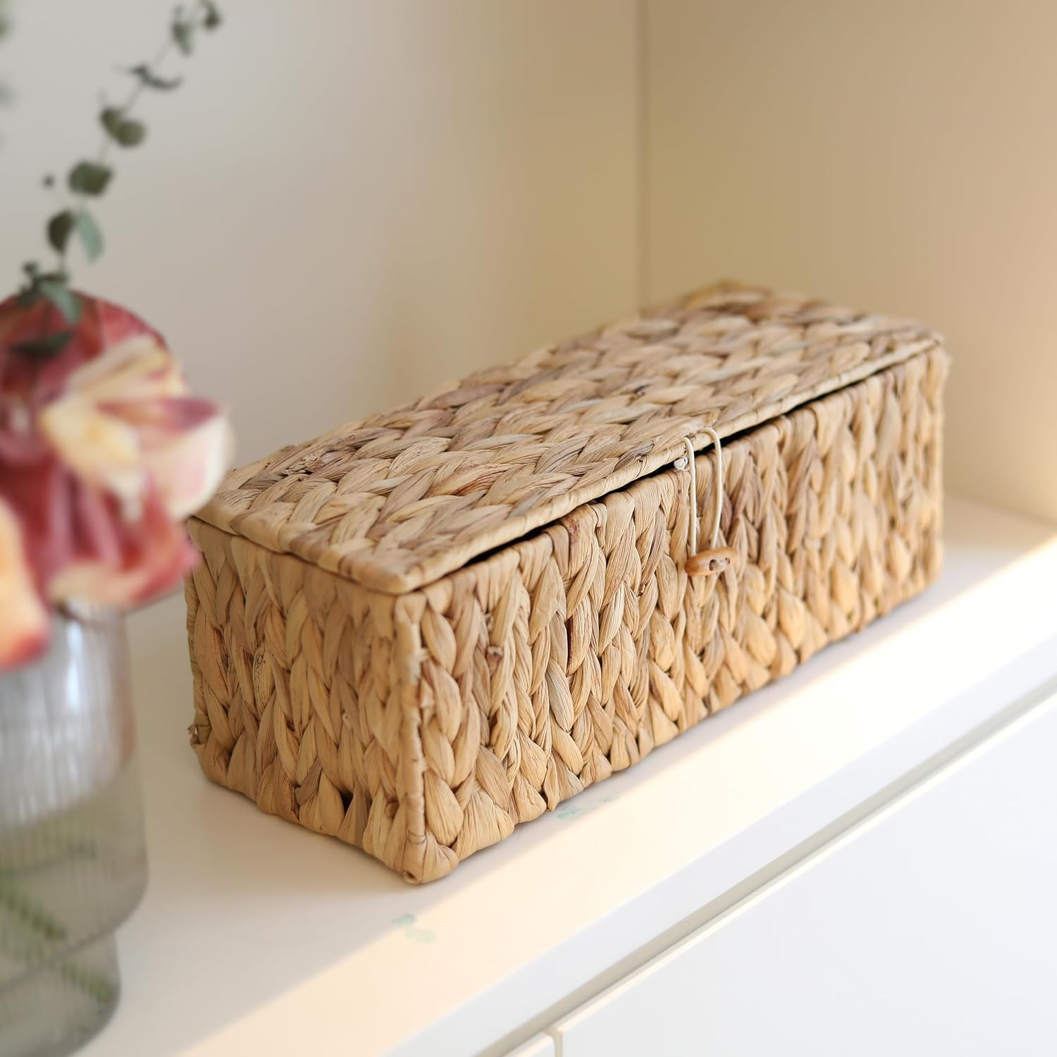 Wicker Bathroom Basket / 13.2 x 5.1 x 4.5