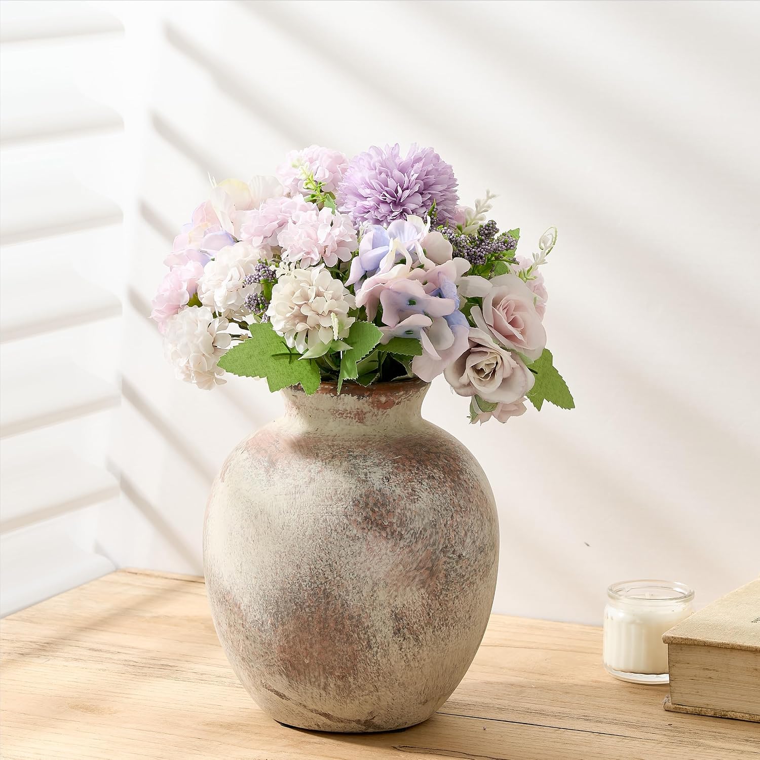 Ceramic Decorative Flower Vase / 1007-terra / 7.48 Inch