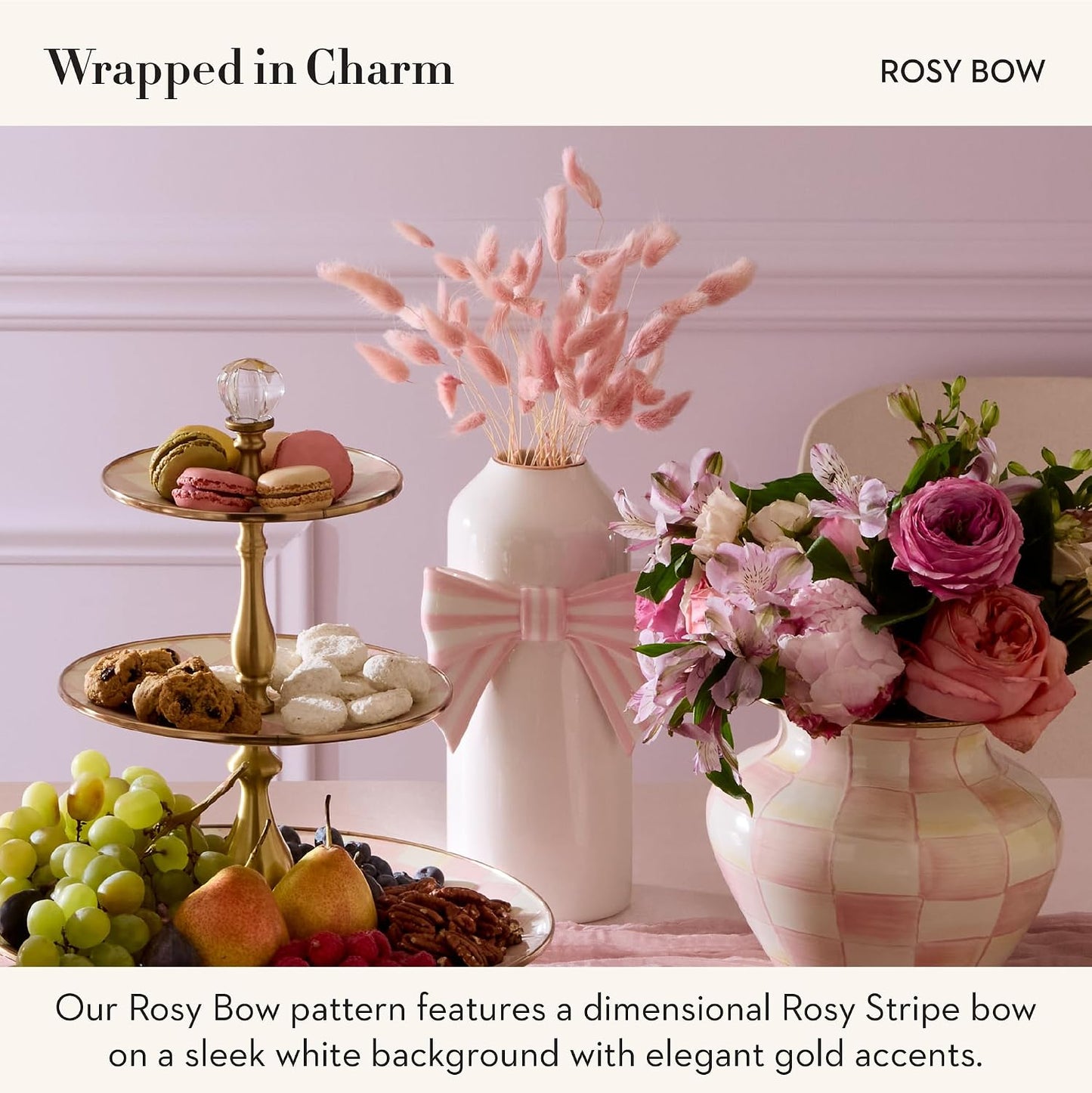 Ceramic Vase / Bouquet Holder / Pink