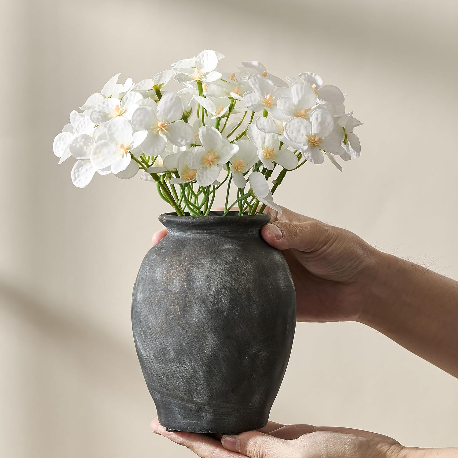 5.94" Ceramic Vase / Black Bronze- 5.94