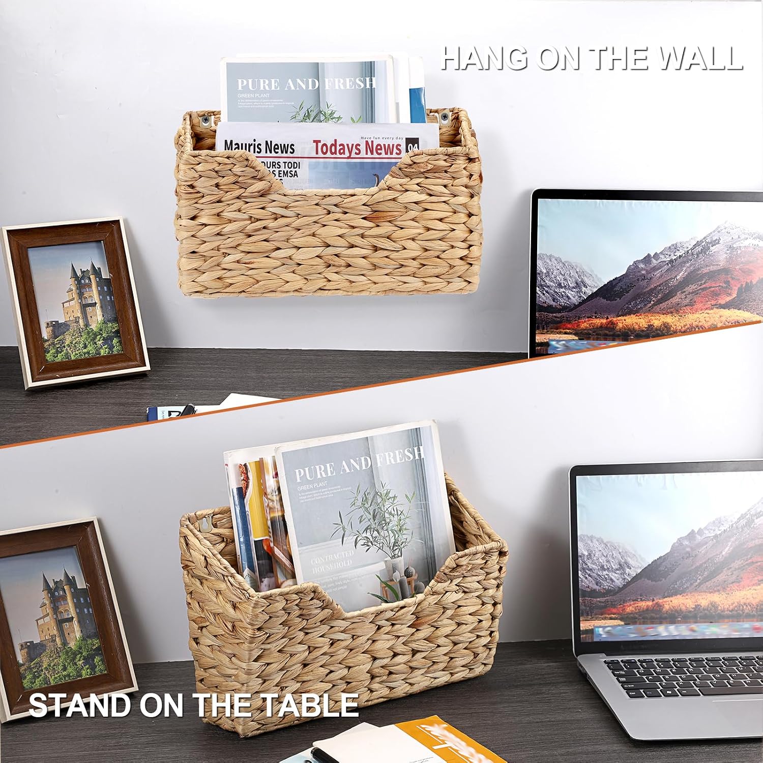 Woven Hanging Magazine Holder