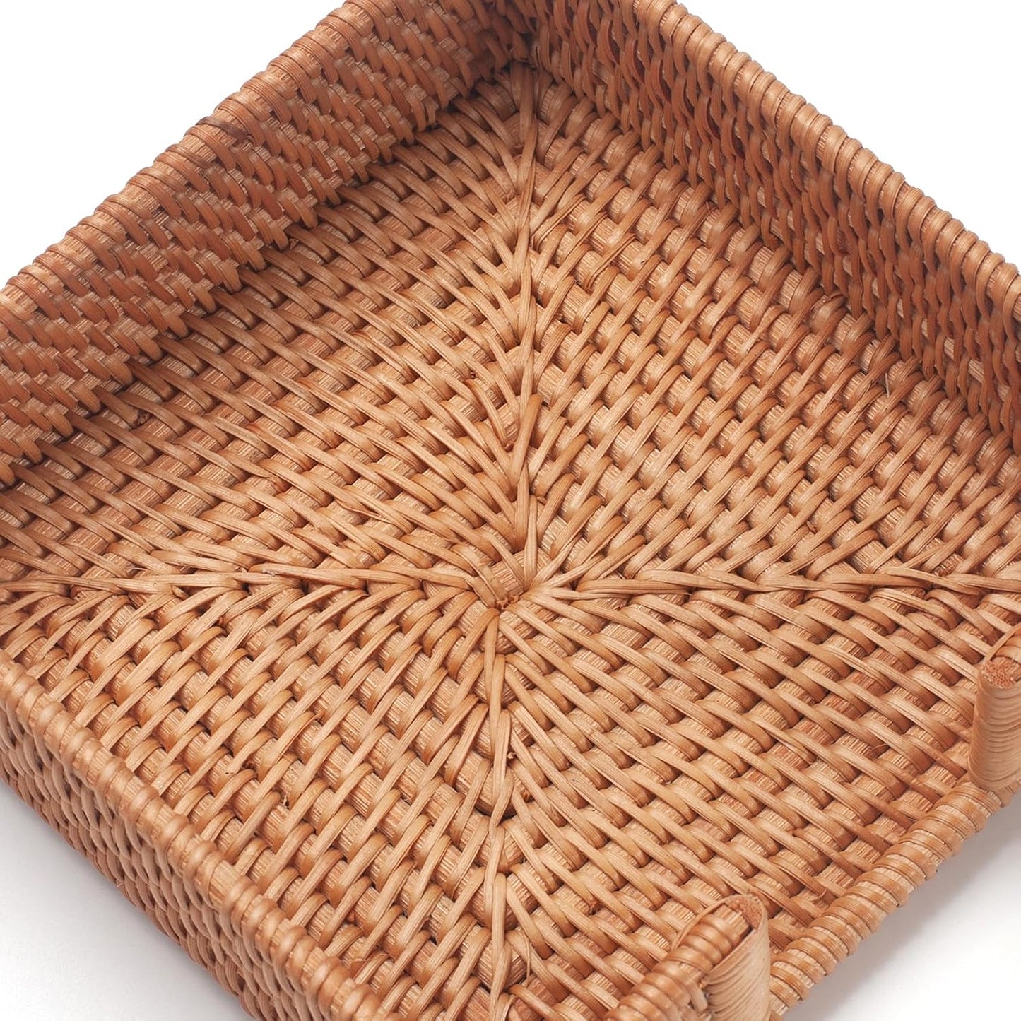 Wicker Napkin Tray / Rattan / 7.5 Inch / 7.5 x 7.5 x 2.5