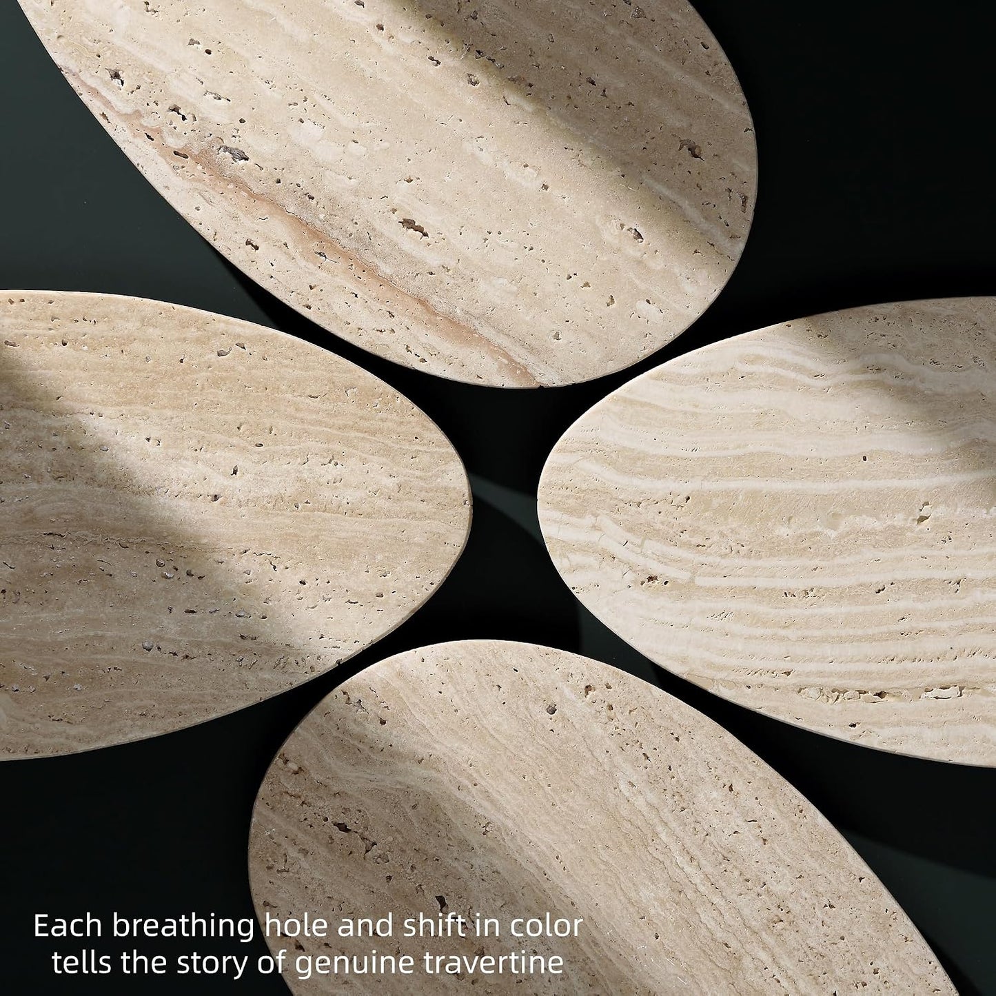 Modern Decorative Stone Tray / 12 x 6.7 x 1.2 / Natural