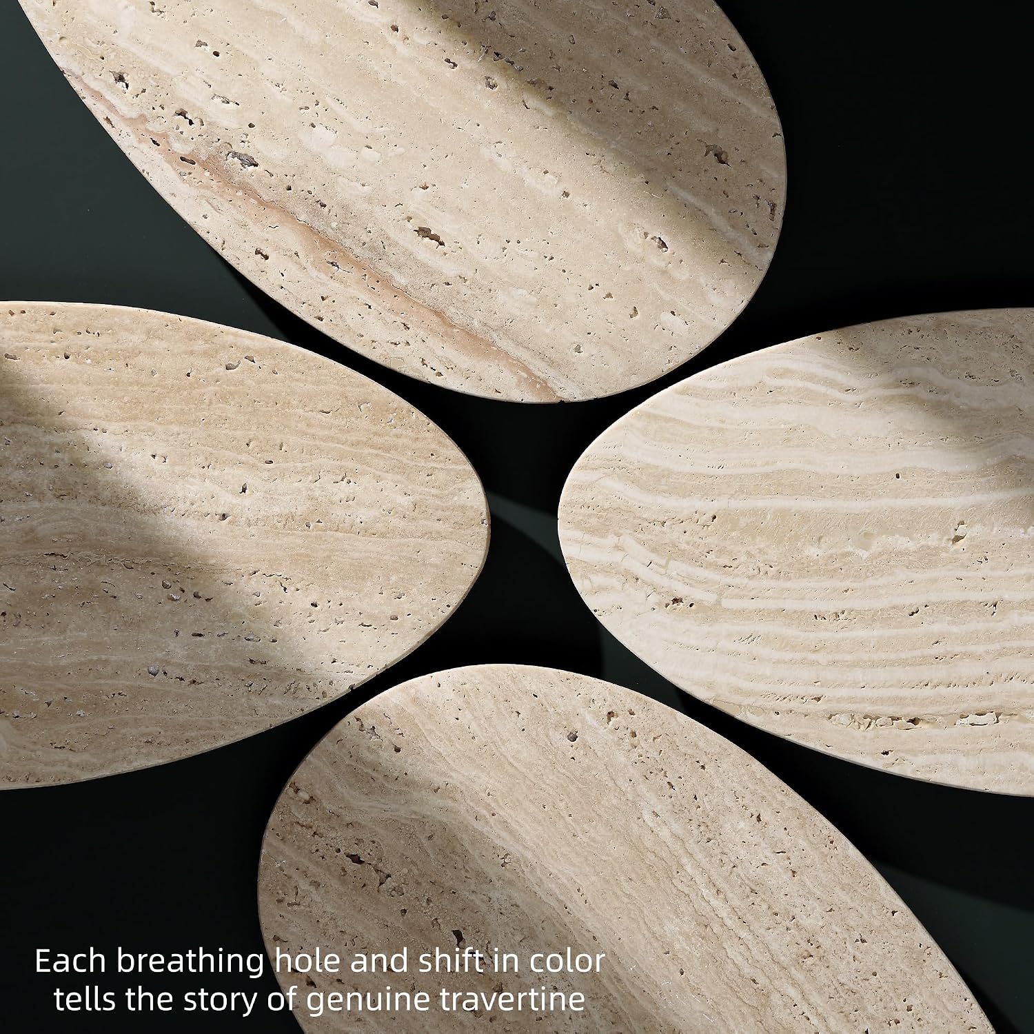 Modern Decorative Stone Tray / 12 x 6.7 x 1.2 / Natural