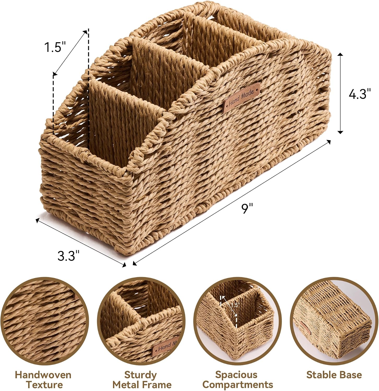 Boho Desk Organizer / Natural