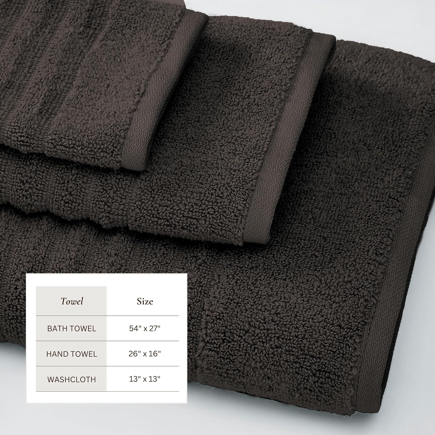 Great Bay Home Bath Towel Set - 100% Cotton 6 Piece Towel Set - Absorbent & Quick-Dry Towels for Bathroom (Midnight