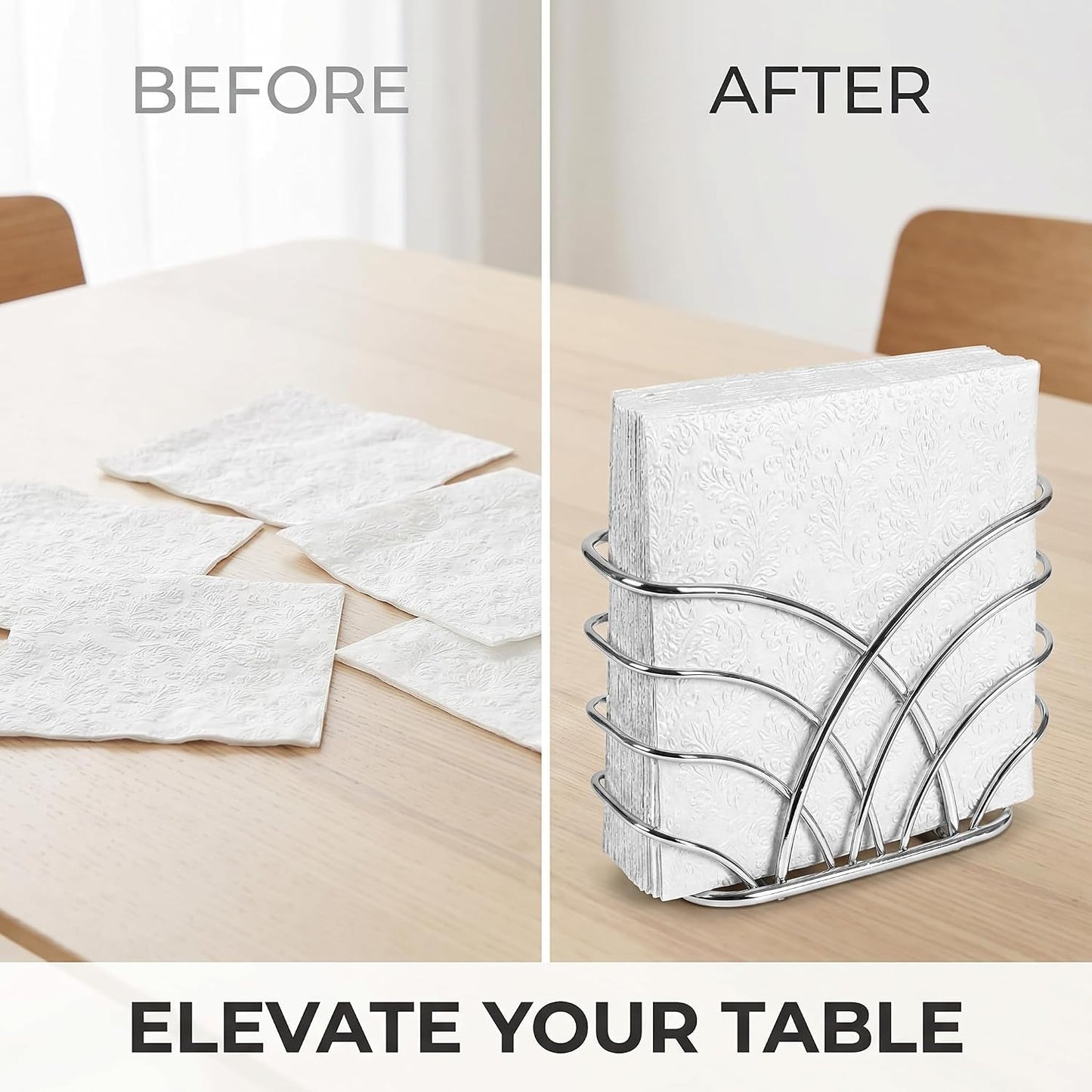 Napkin Holder / Q - Luncheon Napkin Holder - Silver / Luncheon Napkin Holder