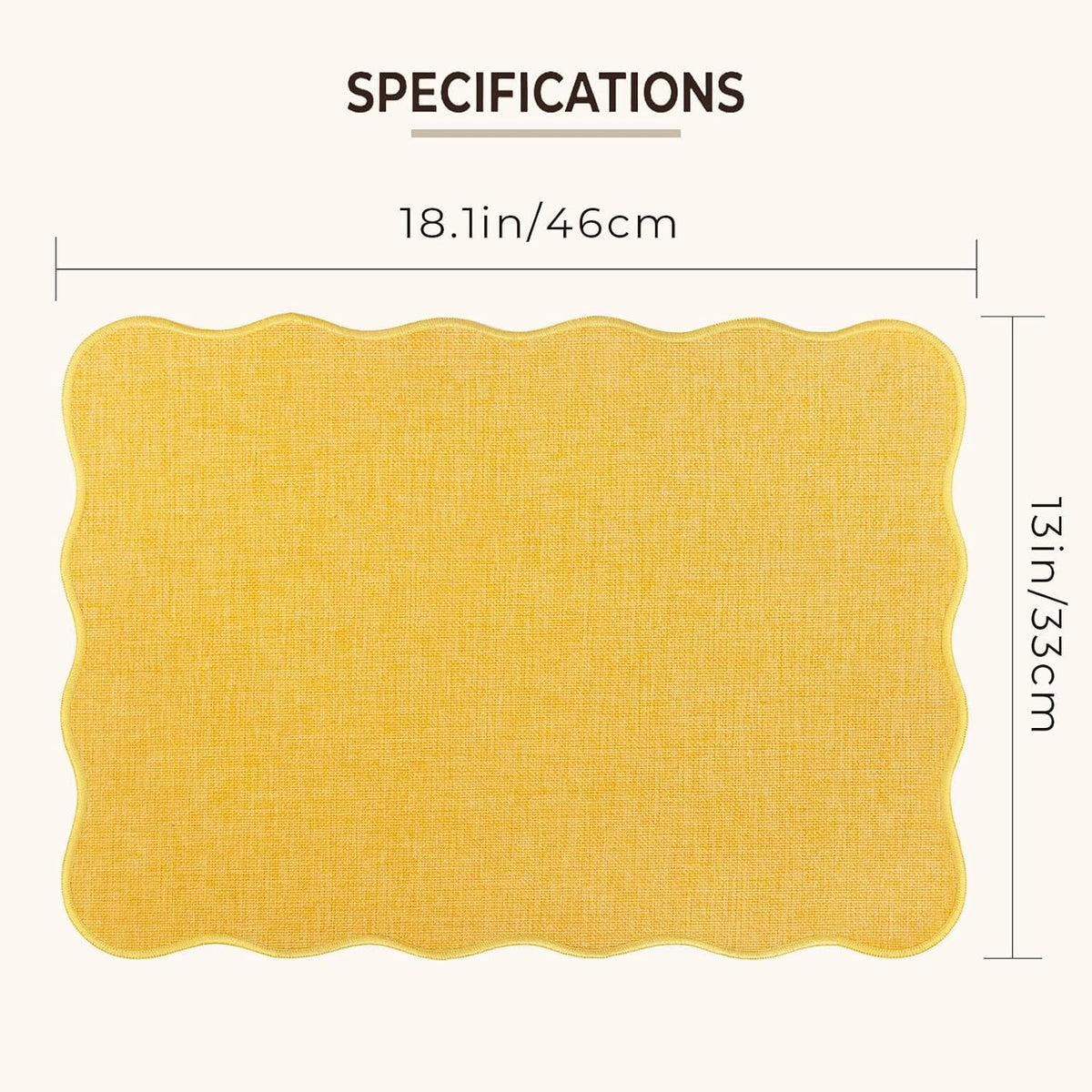 AHHFSMEI Faux Linen Placemats Set of 8 Heat Resistant Non-Slip Stain Proof Table Mats for Kitchen Dining Elegant Decor