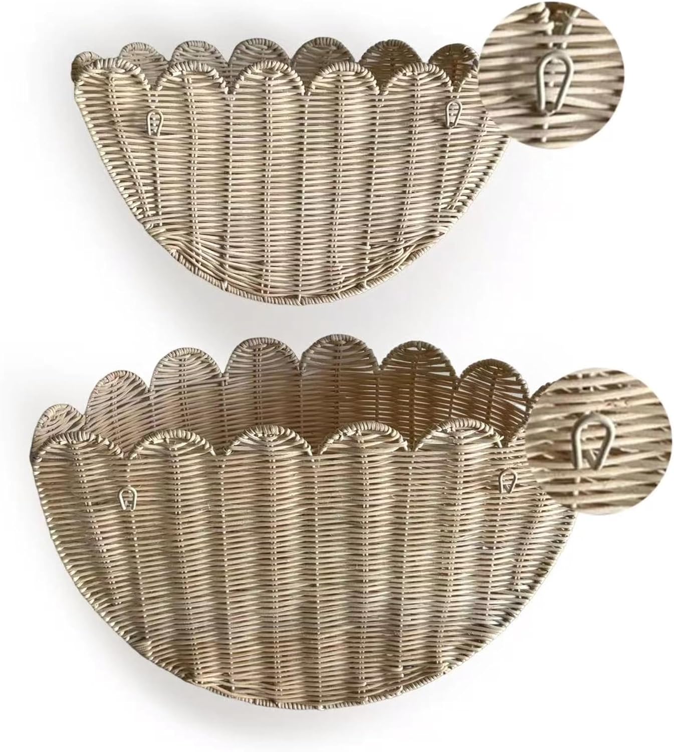 woven wall baskets / 16 x 10 x 7 / Set of 2