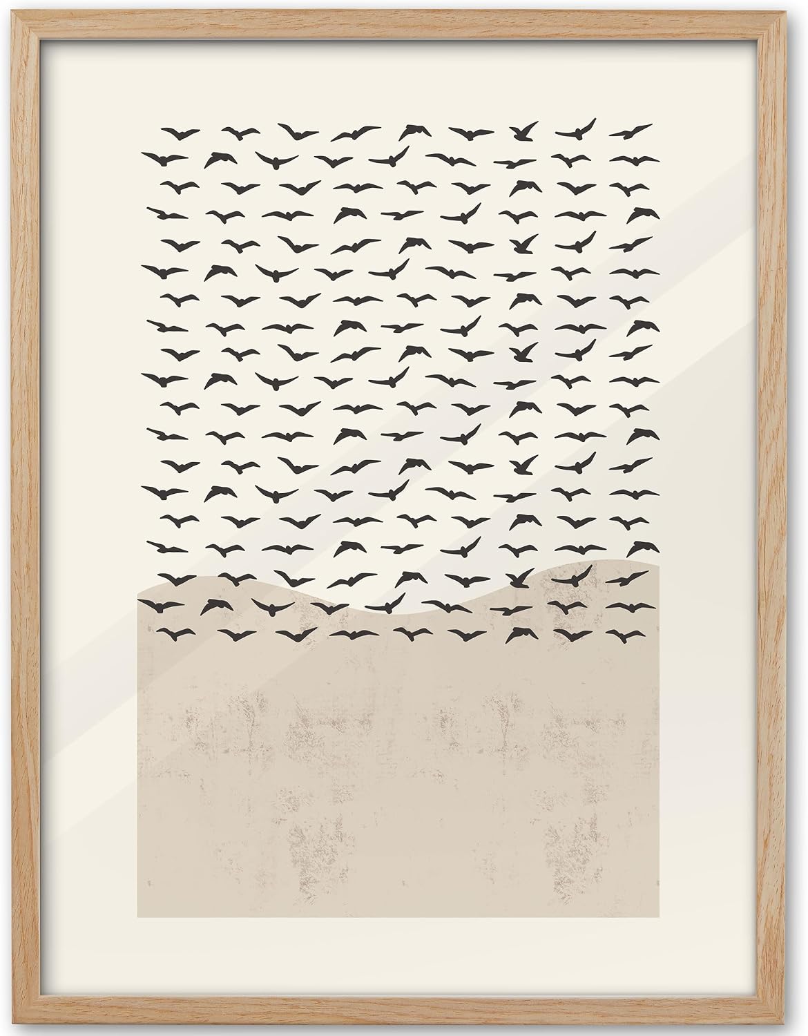 KensTro 12x16 Oak Framed Look at the Birds Christian Wall Art