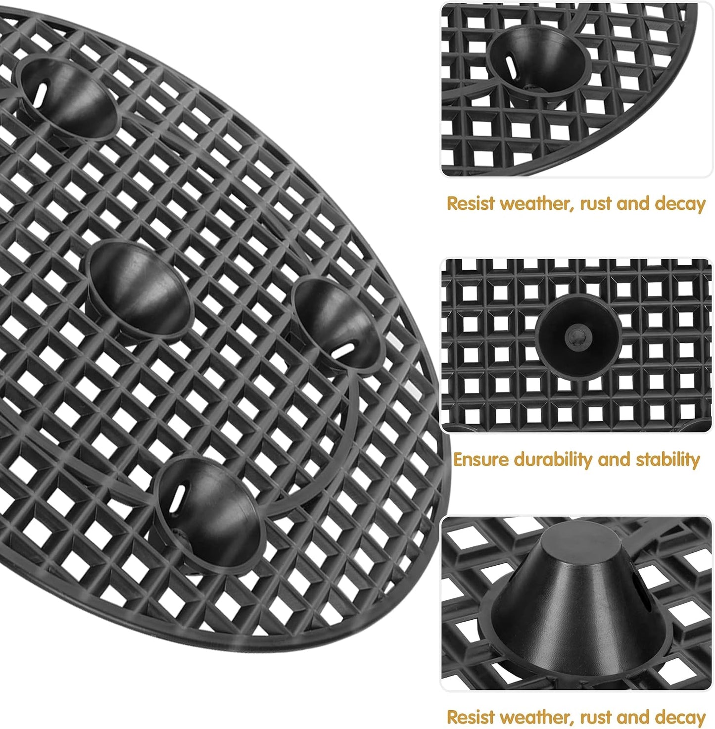 moonoom 8 Pcs Plants Pot Elevator, 12 Inch Plastic Flower Plant Stands, Portable Patio Planter Holder for Indoor