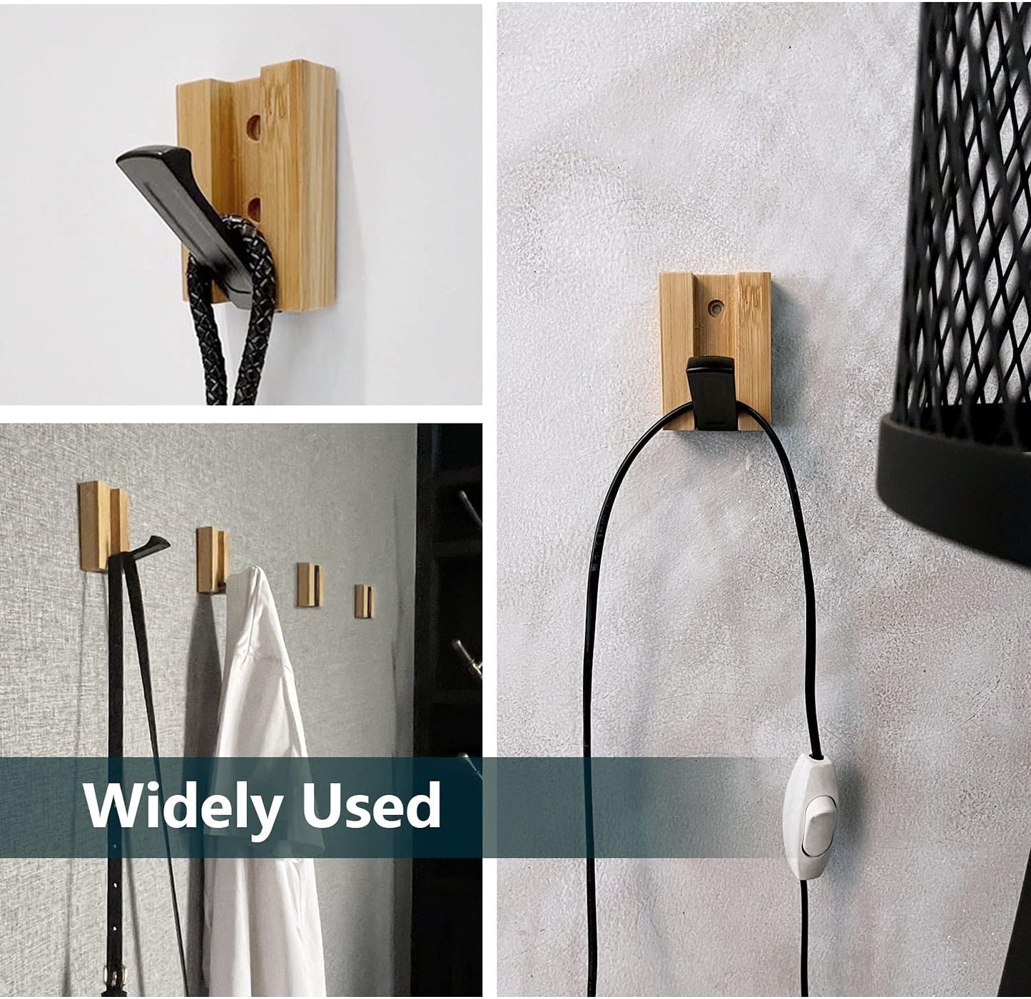 Wooden Wall Hooks Wall Mounted Wall Hooks / Set of 4