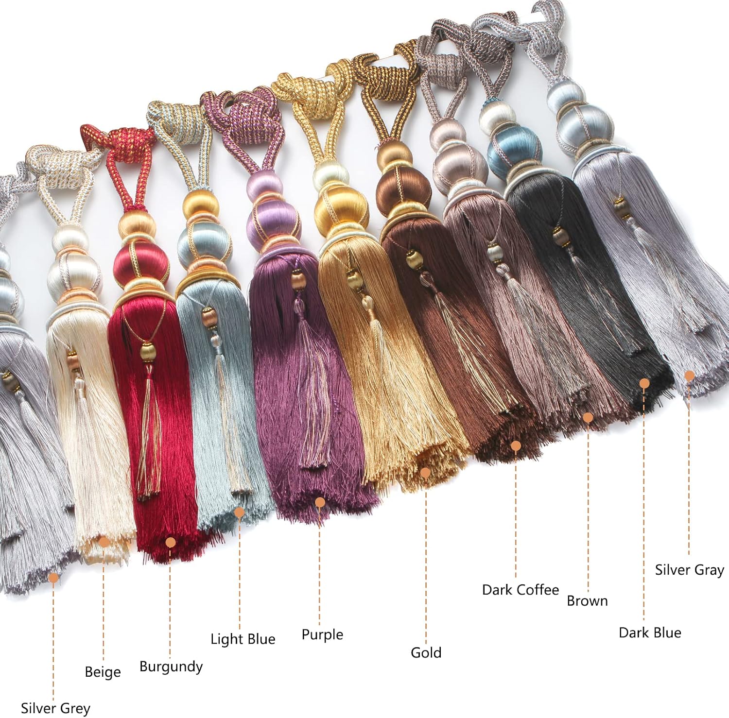 Paired Lantern Single Hanging Ball Tassels Curtains Buckle Sling Binding Lantern Tiebacks Handcrafted Braided Buckle