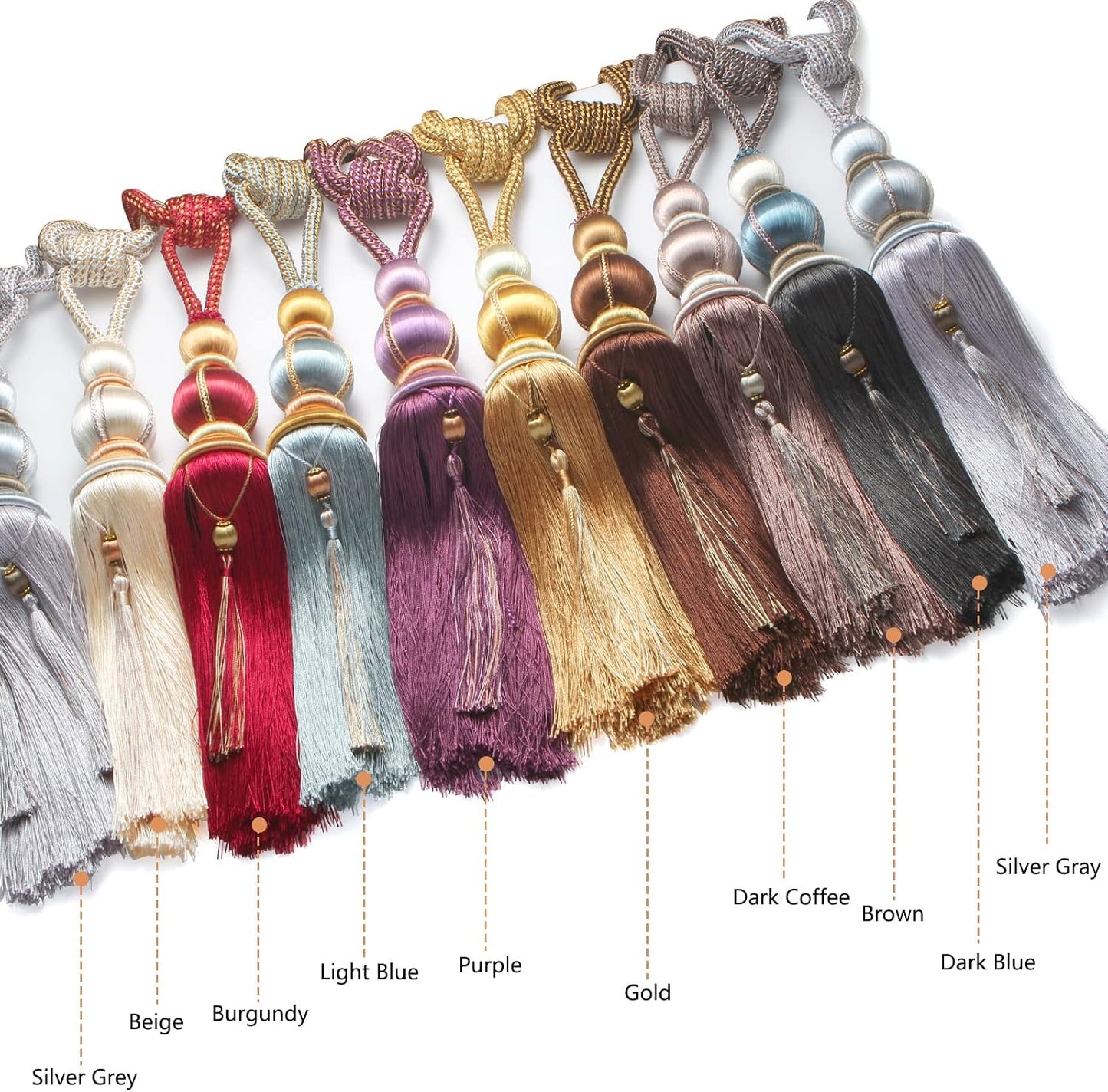 Paired Lantern Single Hanging Ball Tassels Curtains Buckle Sling Binding Lantern Tiebacks Handcrafted Braided Buckle