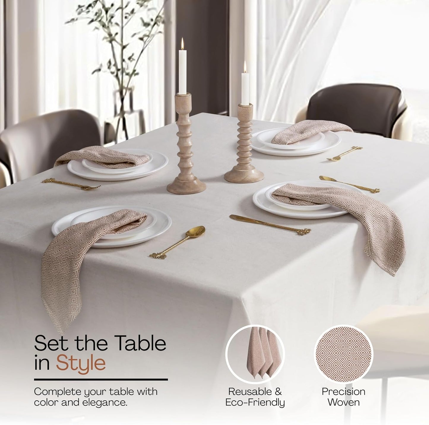 Multi Color Diamond Weave Cloth Napkins Set of 12, 16"x16", Cotton Napkin for Dining Tables, Dinner, Lunch, Parties