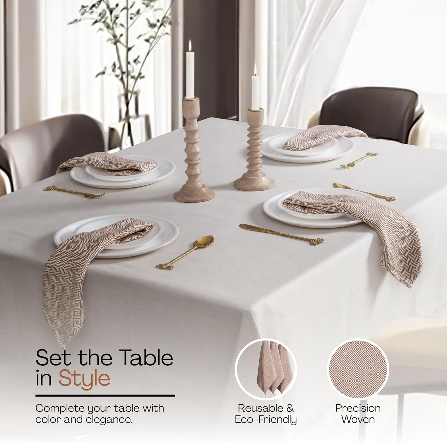 Multi Color Diamond Weave Cloth Napkins Set of 12, 16"x16", Cotton Napkin for Dining Tables, Dinner, Lunch, Parties