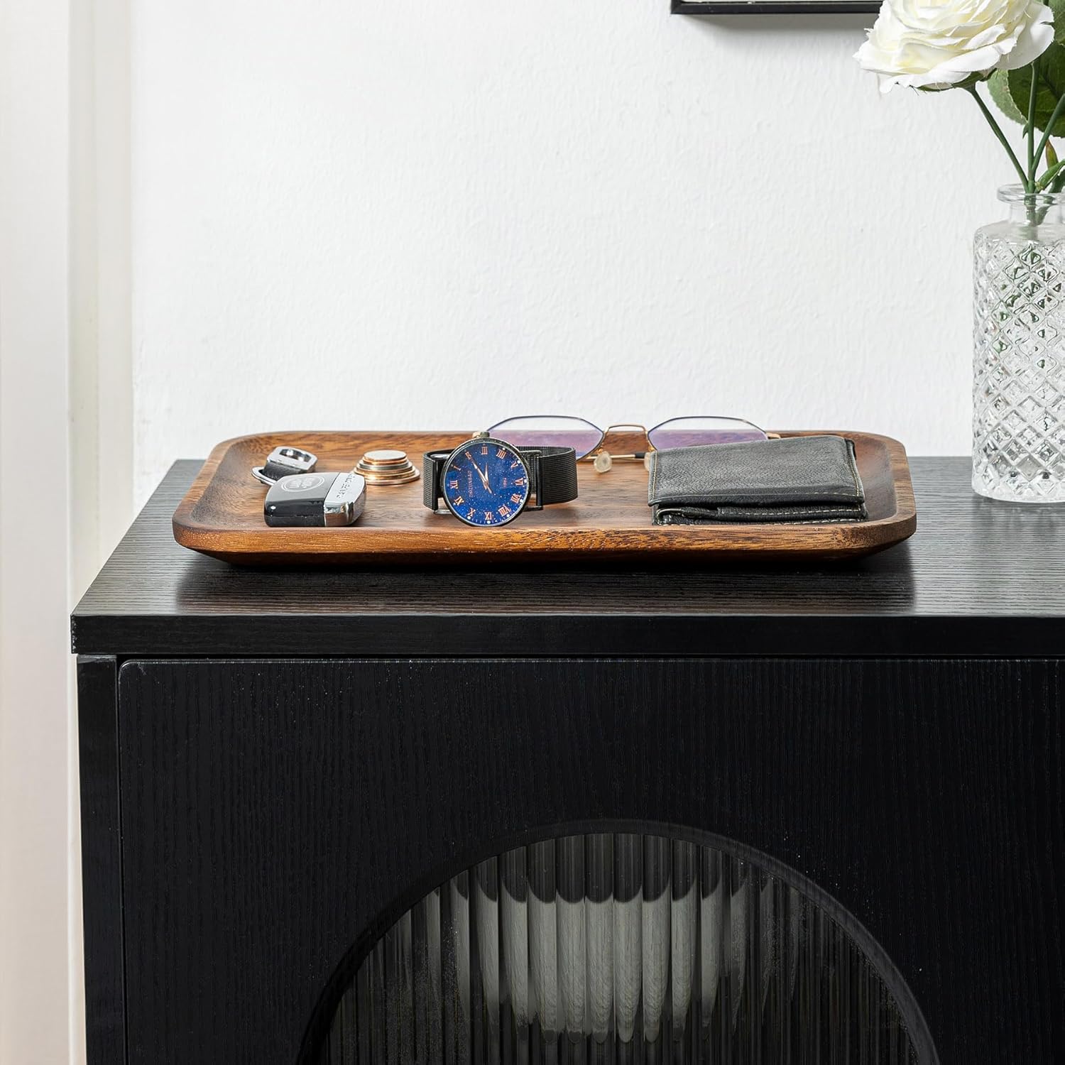 Serving Acacia Wood Valet Tray for Men Women
